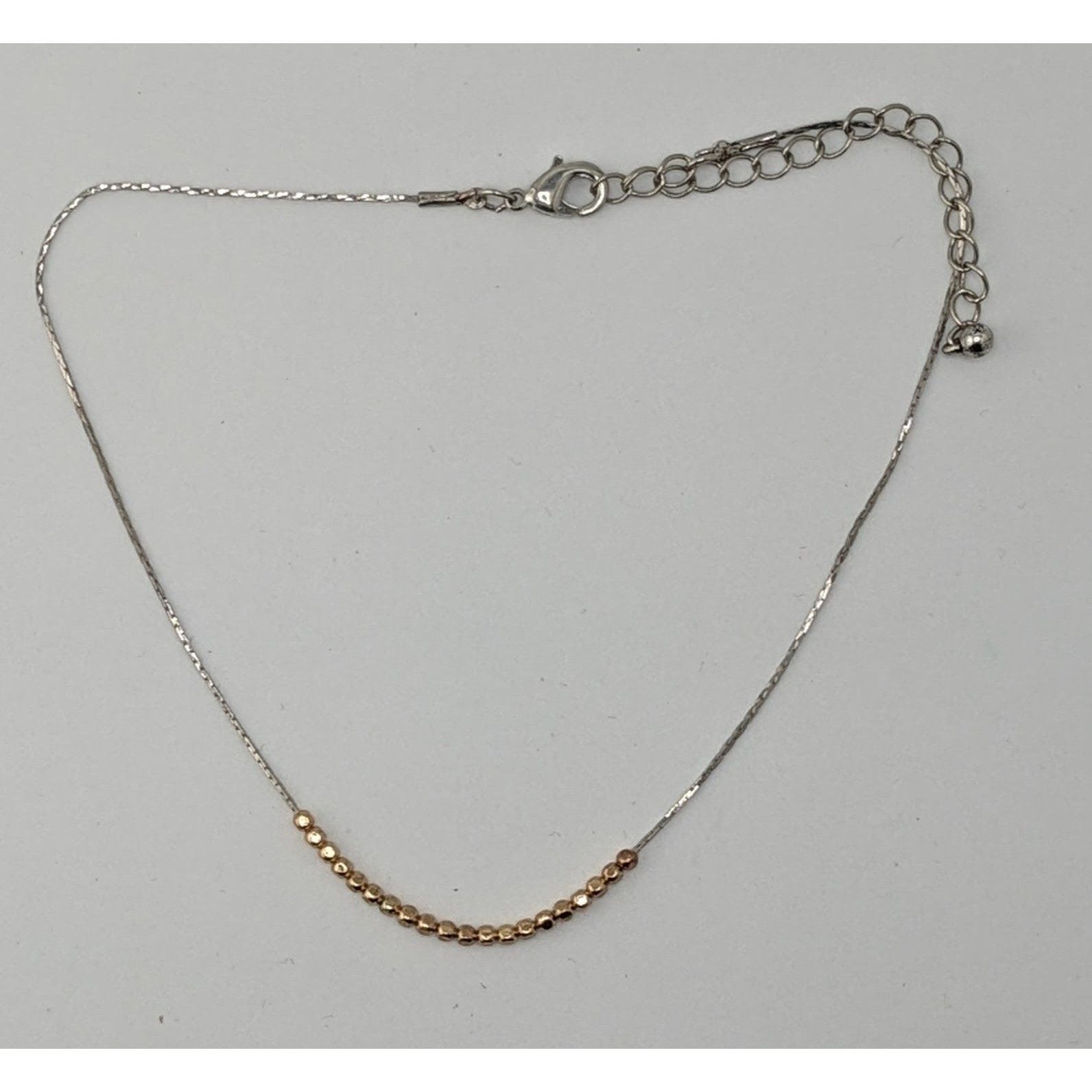 Other Minimalist Modern Gold Tone Bead & Silver Tone Chain Choker Size ONE SIZE - 5 Thumbnail