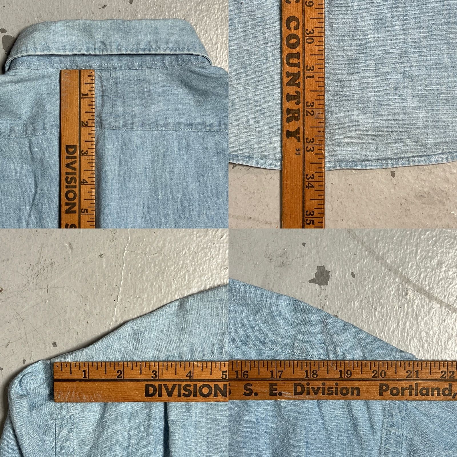 Vintage Vintage Polo Sport Ralph Lauren USA Flag Chambray Work Shirt L Size US L / EU 52-54 / 3 - 8 Thumbnail