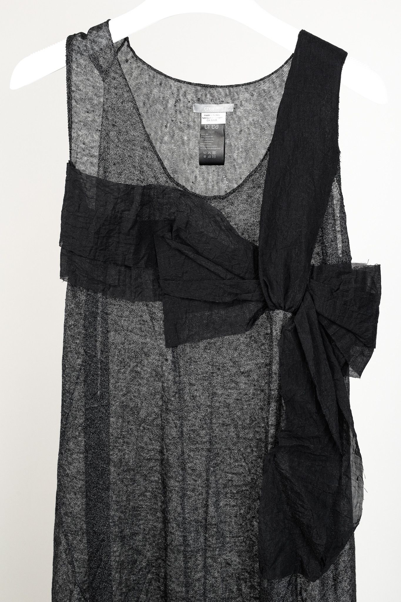 Other Crea Concept Bow-Trim Bodice Silver Metallic Knit Dress Size XL / US 12-14 / IT 48-50 - 3 Thumbnail