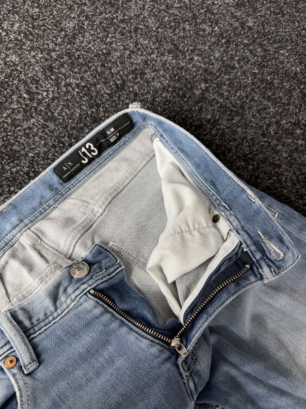 Armani Exchange Vintage 00s Emporio Armani Italy Y2K Distressed Jeans W30 Size US 30 / EU 46 - 7 Thumbnail