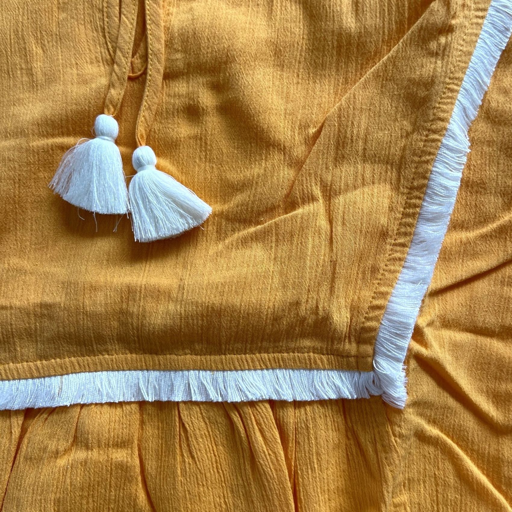 J.Crew J.Crew Factory Tunic Cover Up Swim Beach Wear Size 3X Yellow Fringe G4885 New 9.50 Size ONE SIZE - 6 Thumbnail