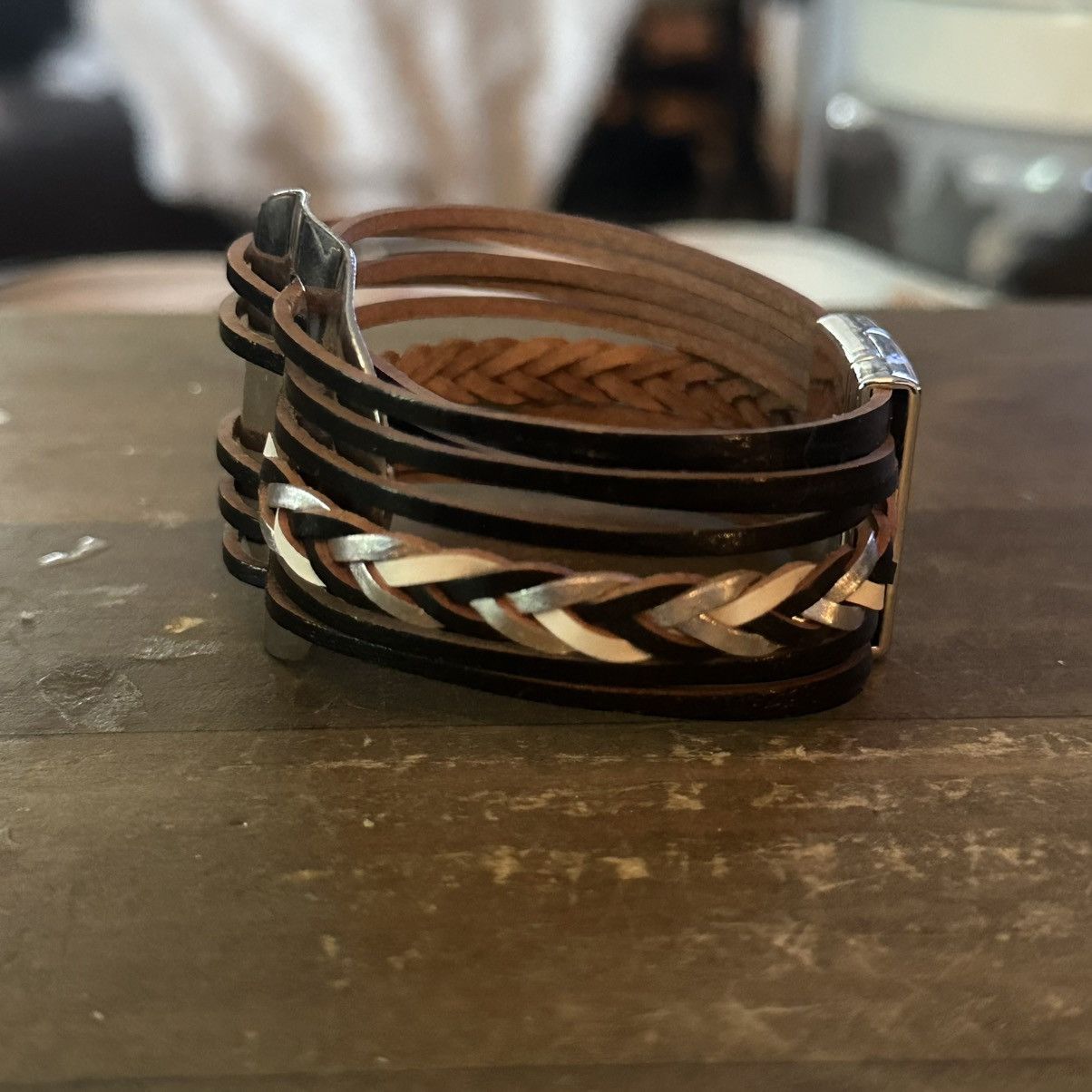 Other Reversible multi leather strand magnetic bangle bracelet Size ONE SIZE - 11 Thumbnail
