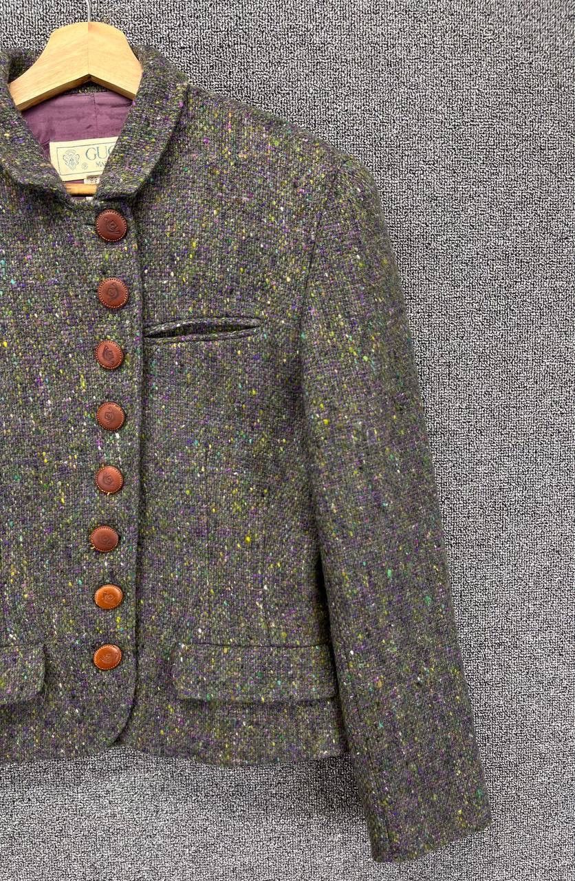 Gucci × Vintage Vintage 90s Gucci Made in Italy Rare Wool Cardigan Jacket Size M / US 6-8 / IT 42-44 - 4 Thumbnail