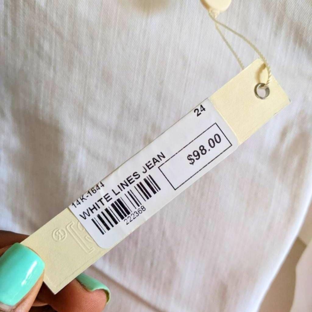 BLANKNYC Blank NYC White Skinny Jeans 24 NWT High Rise Ankle Raw Fray Size 24" / US 00 / IT 34 - 5 Thumbnail