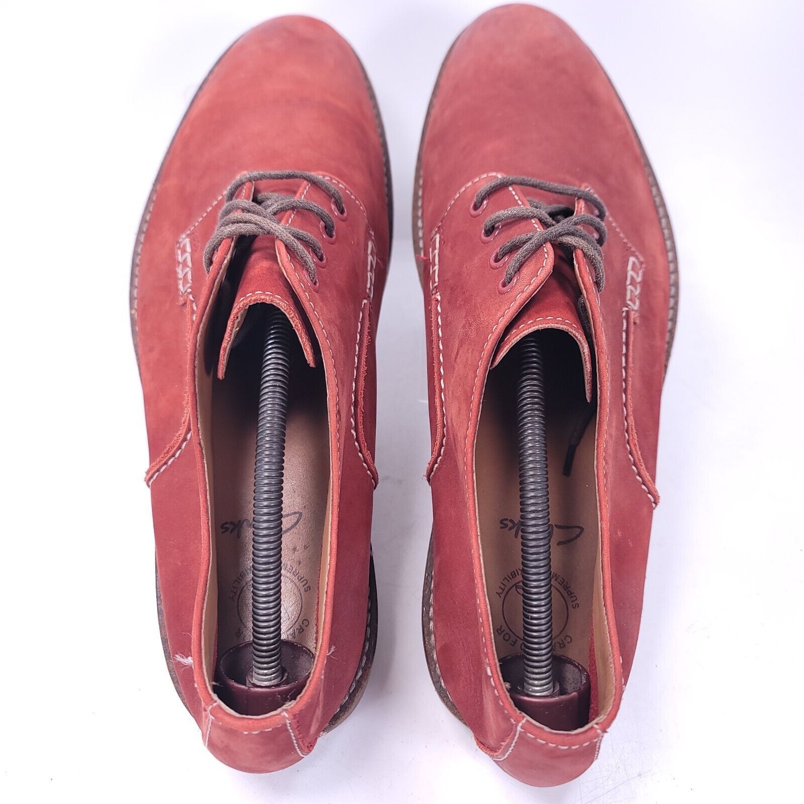 Clarks Clarks Leather Oxford Shoe Mens Size 10.5 26067959 Red Size US 10.5 / EU 43-44 - 4 Thumbnail