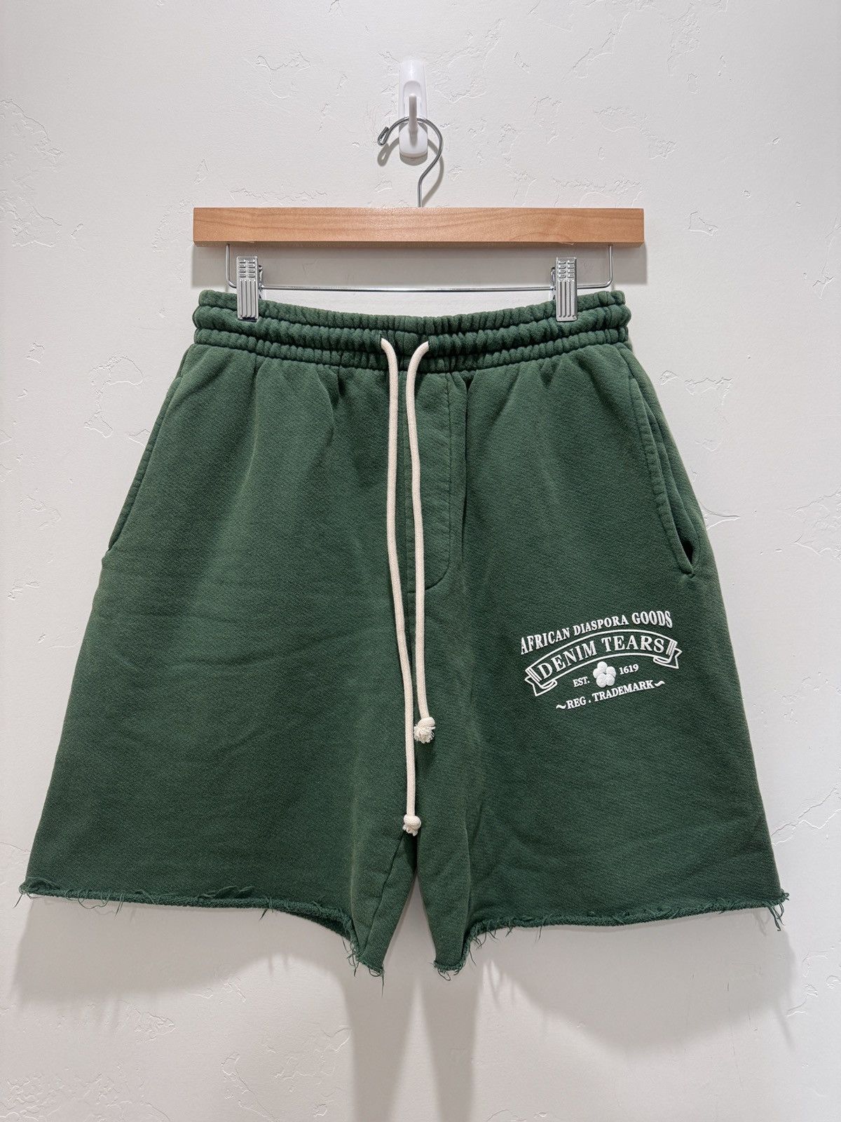 Denim Tears ADG Sweatshorts in Washed Green