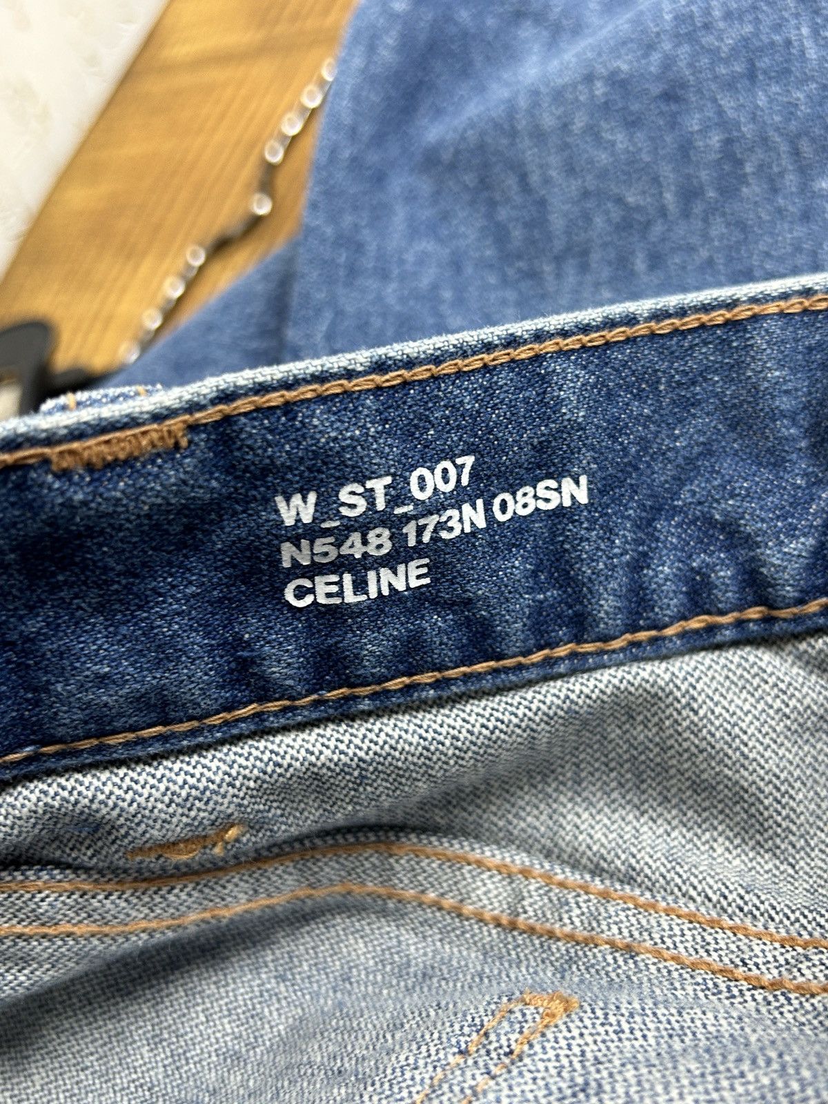 Celine × Hedi Slimane Celine Hedi Straight Leg Jeans Triomphe N548 173N 08SN Size 29" - 9 Thumbnail