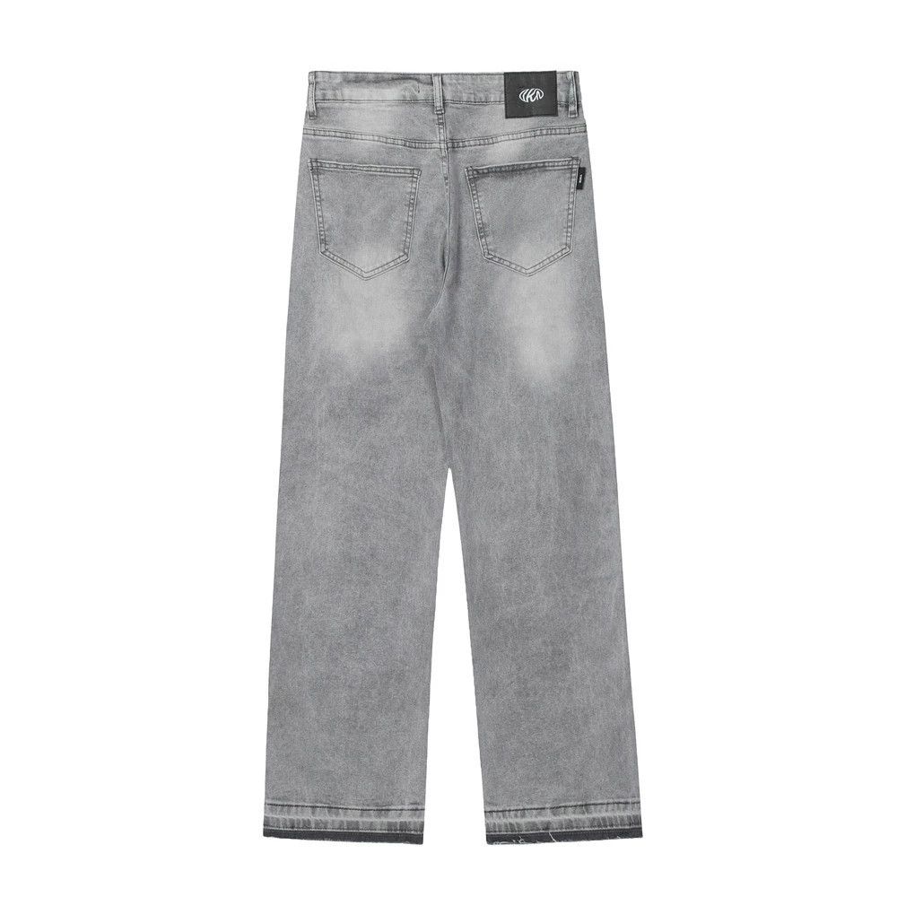Vintage Men's loose straight washed distressed raw edge jeans Size US 32 / EU 48 - 2 Thumbnail