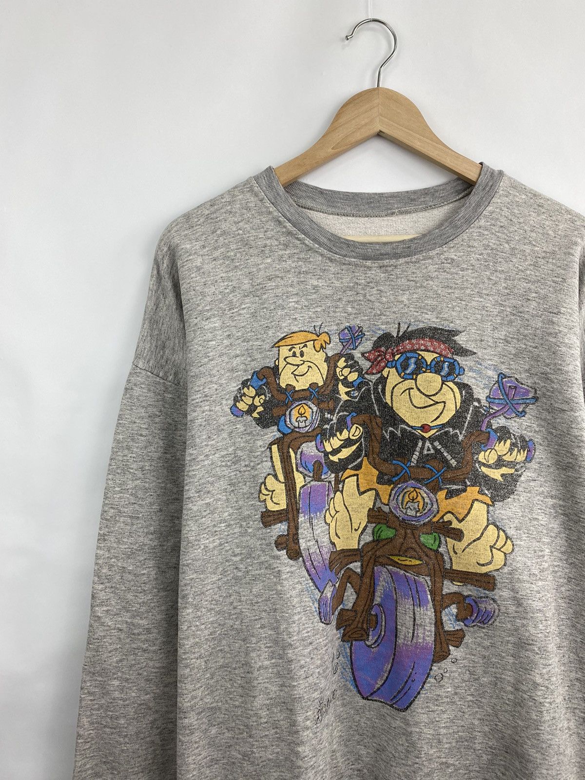 Cartoon Network 🇺🇸 Vintage 80s The Flintstones Sweatshirt Retro Rare Hype Y2K Size US XL / EU 56 / 4 - 2 Thumbnail