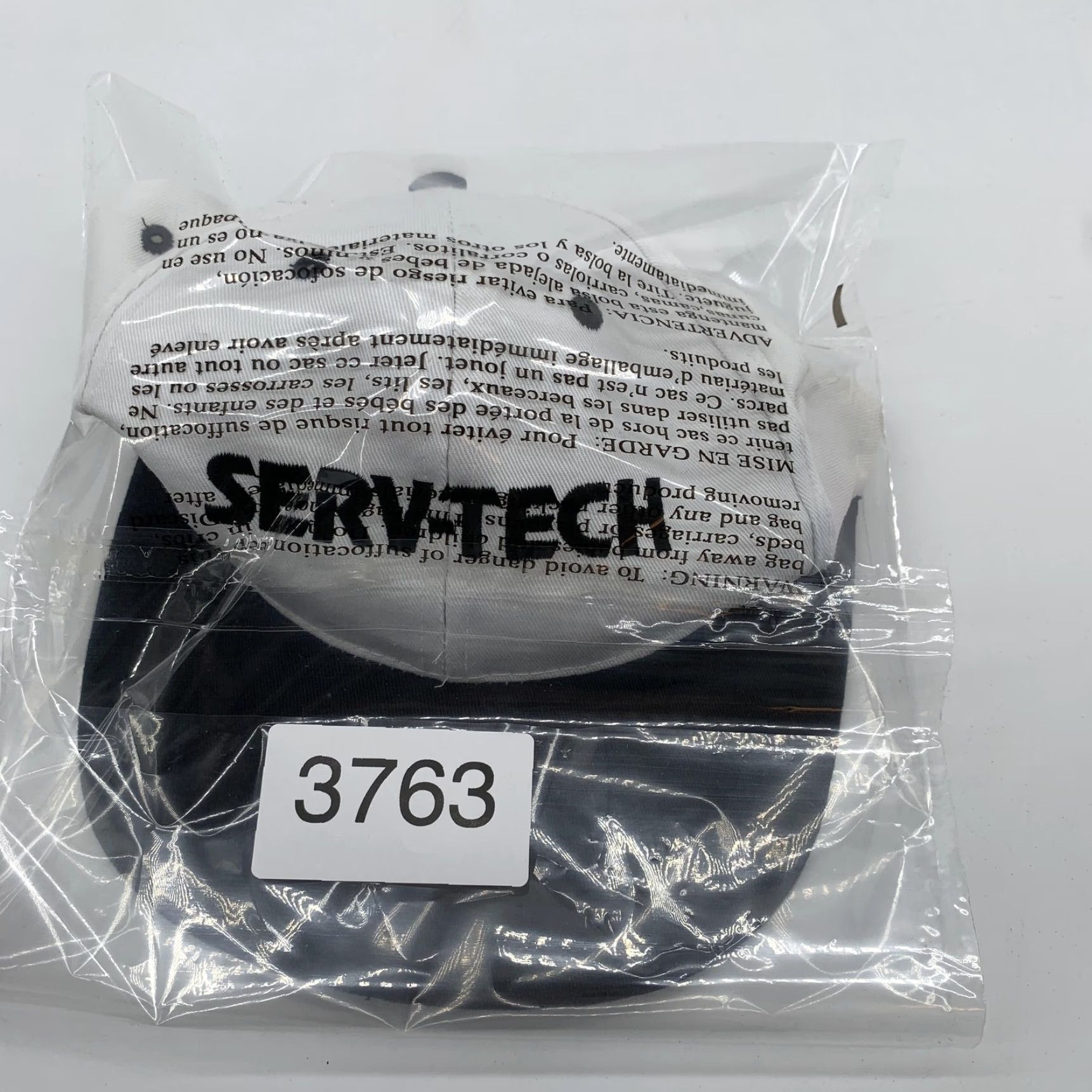 Logo 7 SERV-TECH Hat Cap Snap Back Mens One Size White Black Logo Baseball Adjustable Size ONE SIZE - 7 Thumbnail