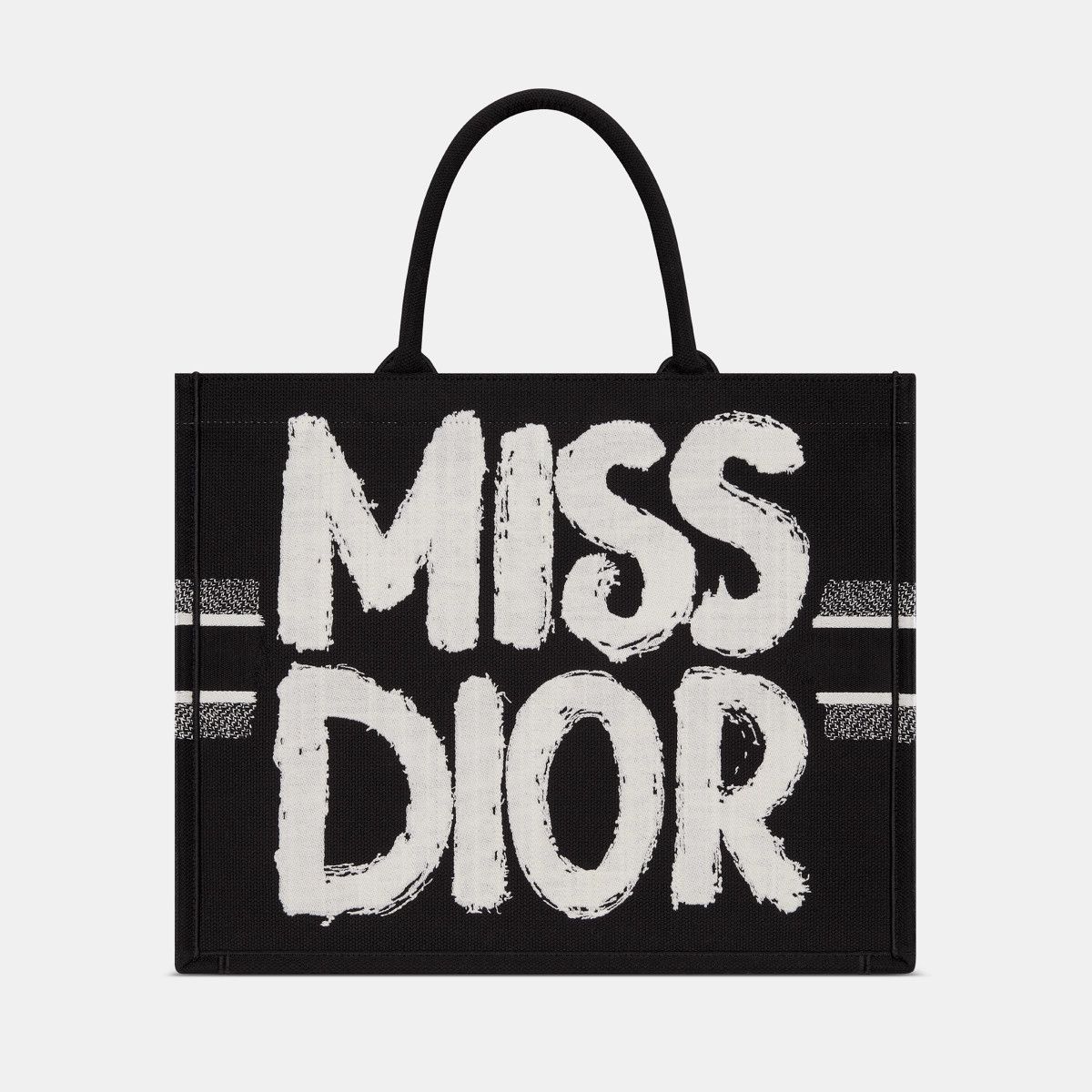 Dior o1bcso1str0226 Size:OS/Large Book Tote in Black/White Size ONE SIZE - 4 Thumbnail