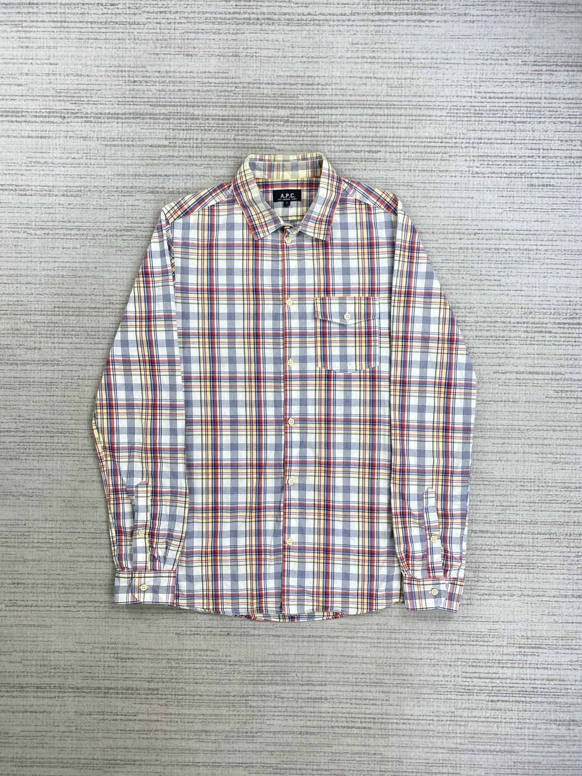 A.P.C. × Japanese Brand × Vintage Vintage A.P.C Checkered Button Ups Shirt Size US S / EU 44-46 / 1 - 1 Thumbnail