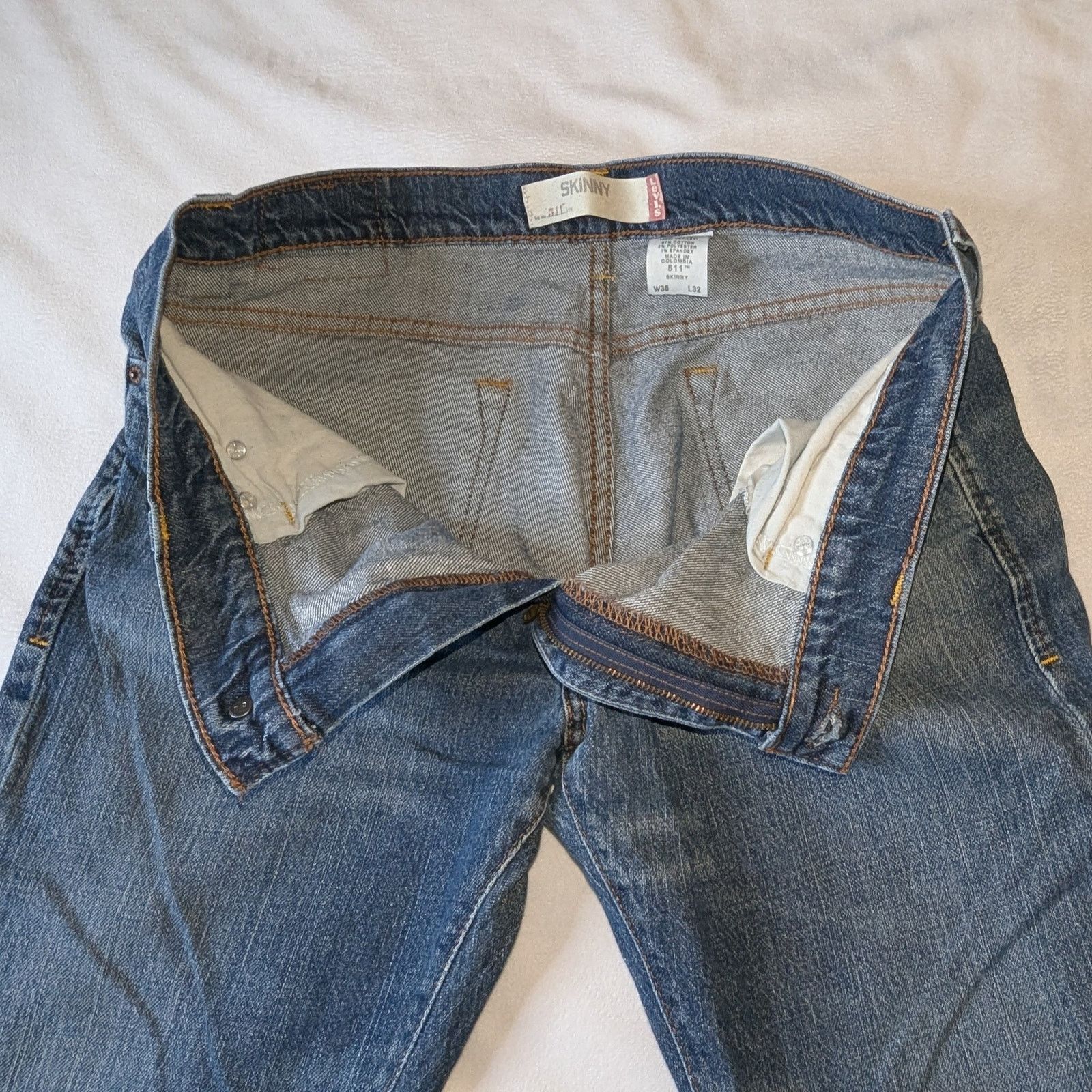 Levi's Levi's 511 Skinny Fit Denim Jeans for Men Blue 36 x 32 Size US 36 / EU 52 - 3 Thumbnail
