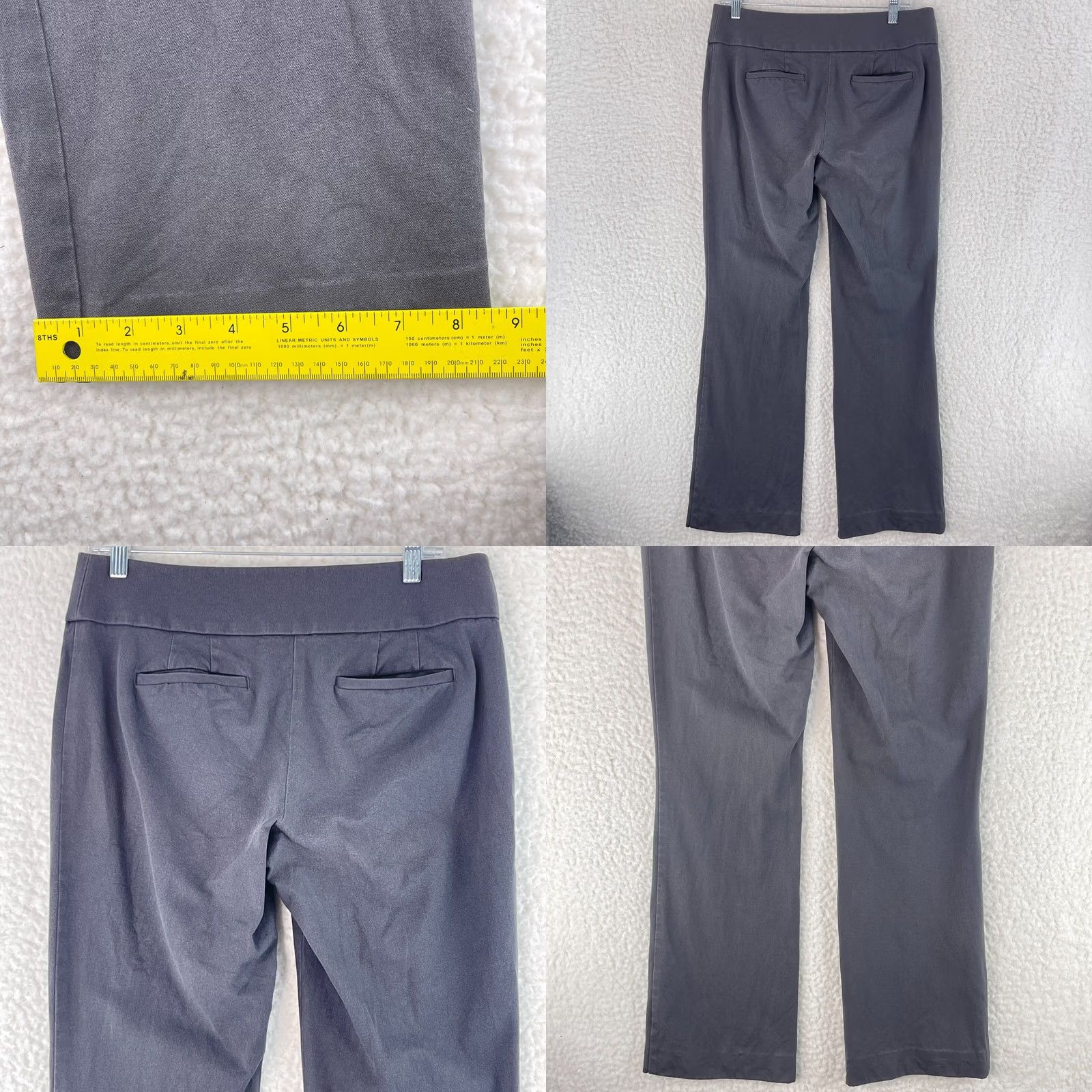 Ann Taylor Ann Taylor LOFT Julie Dress Pants Womens 6 Gray Straight Leg Mid Rise Work Dress Pants Size 28" / US 6 / IT 42 - 8 Thumbnail