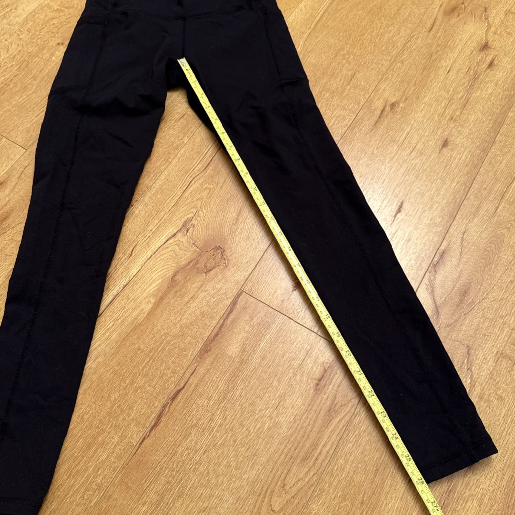 Vintage Buff Bunny Leggings Women's High-Waisted Compression Full Length Side Pockets Small Black Workout Gym Size 28" / US 6 / IT 42 - 6 Thumbnail