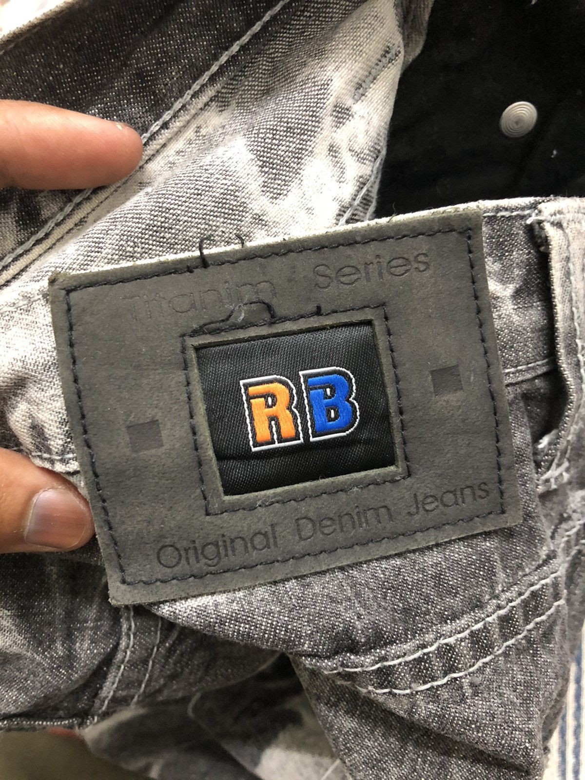 Hypebeast BLEACHED BAGGY ROYAL BLUE Y2K STYLE DENIM Size US 35 - 4 Thumbnail