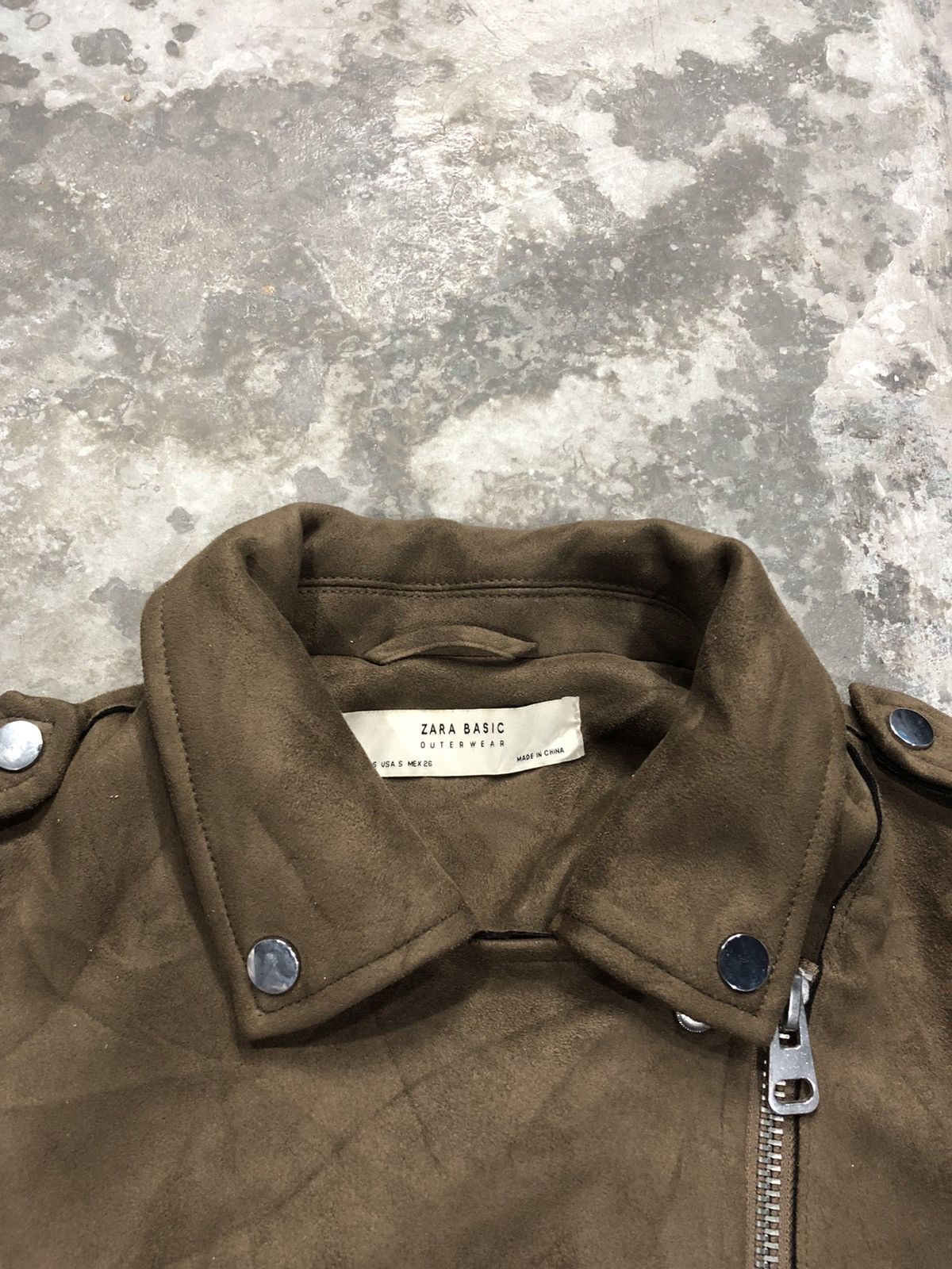 Leather × Zara Zara double collar suede leather jacket Size S / US 4 / IT 40 - 5 Thumbnail