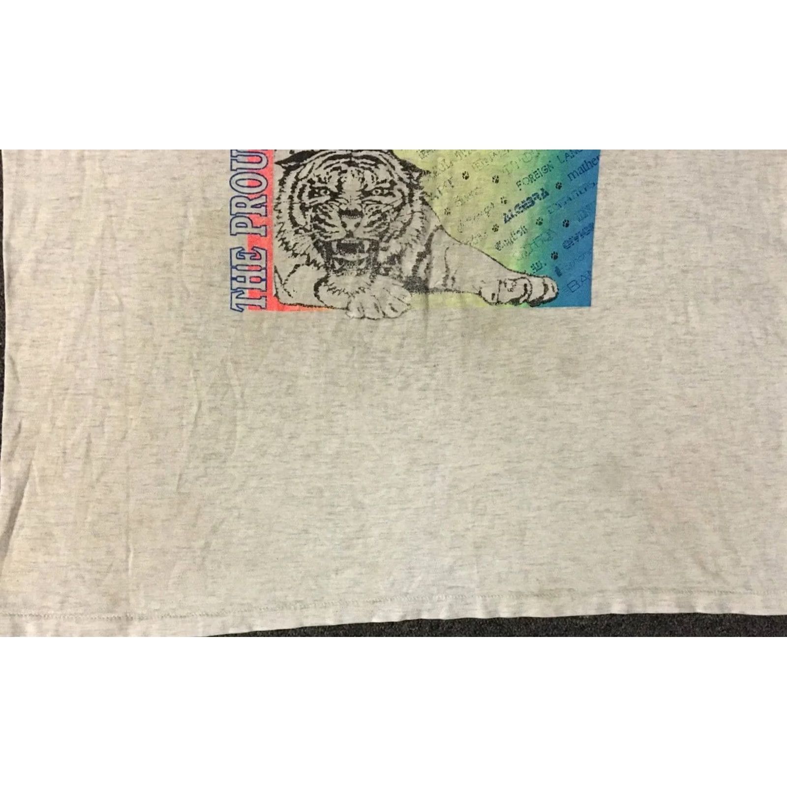 Vintage VINTAGE McKEMY Tigers Shirt XL Gray 90s 80s Distressed Short Sleeve College University Athletics Grunge Retro Sports USA Mens Size US XL / EU 56 / 4 - 4 Thumbnail