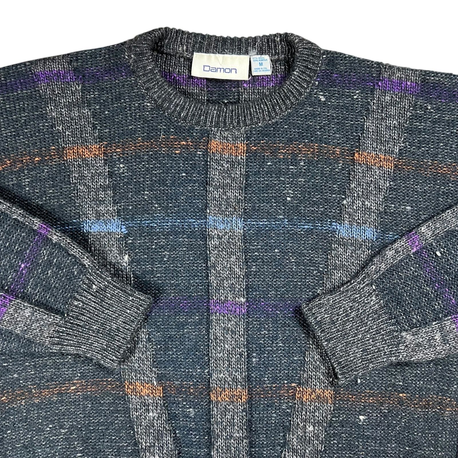 Vintage Vintage 90s Damon abstract wool acrylic geometric sweater Size US M / EU 48-50 / 2 - 2 Thumbnail