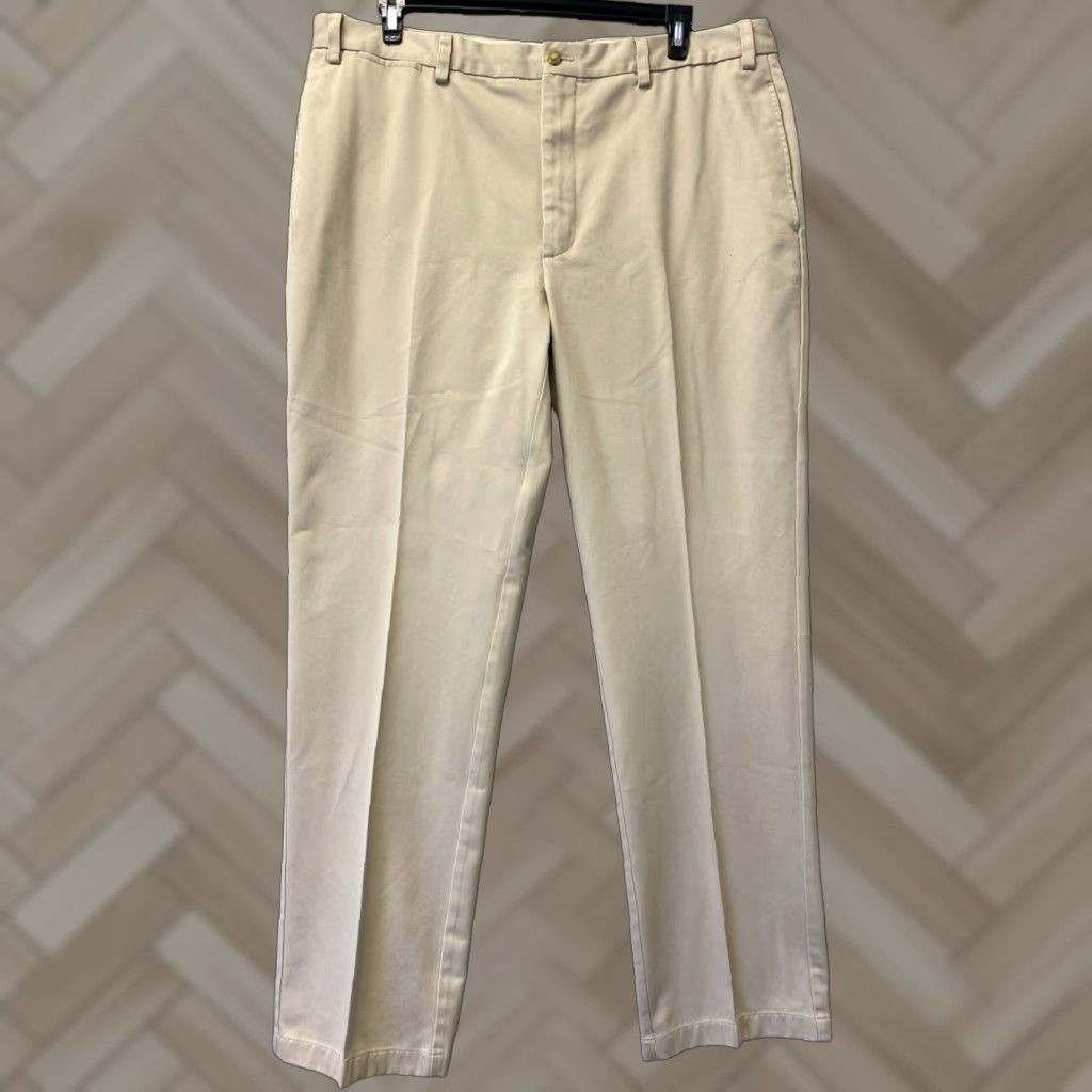 Orvis Orvis Pants Mens 40 X 34 Chino Regular Straight Tan Cotton Slash Pockets Size US 40 / EU 56 - 1 Thumbnail