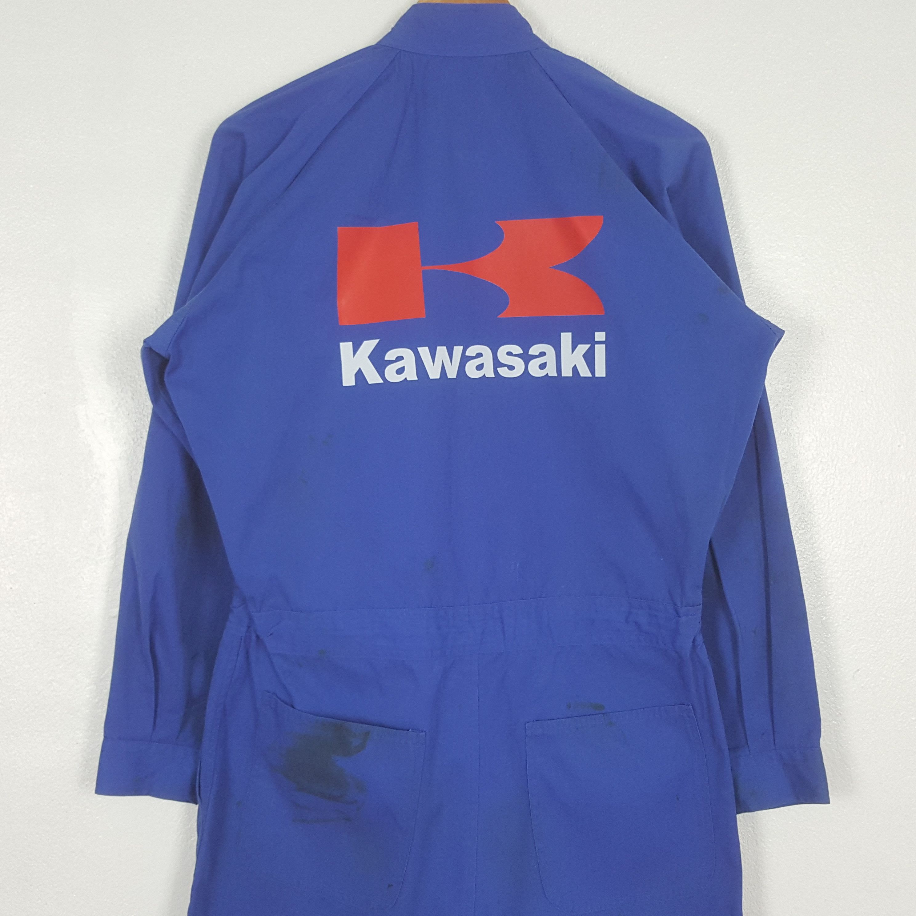 Japanese Brand Vintage Kawasaki Racing Motorsports Coverall Jacket C309N12 Size US M / EU 48-50 / 2 - 2 Thumbnail