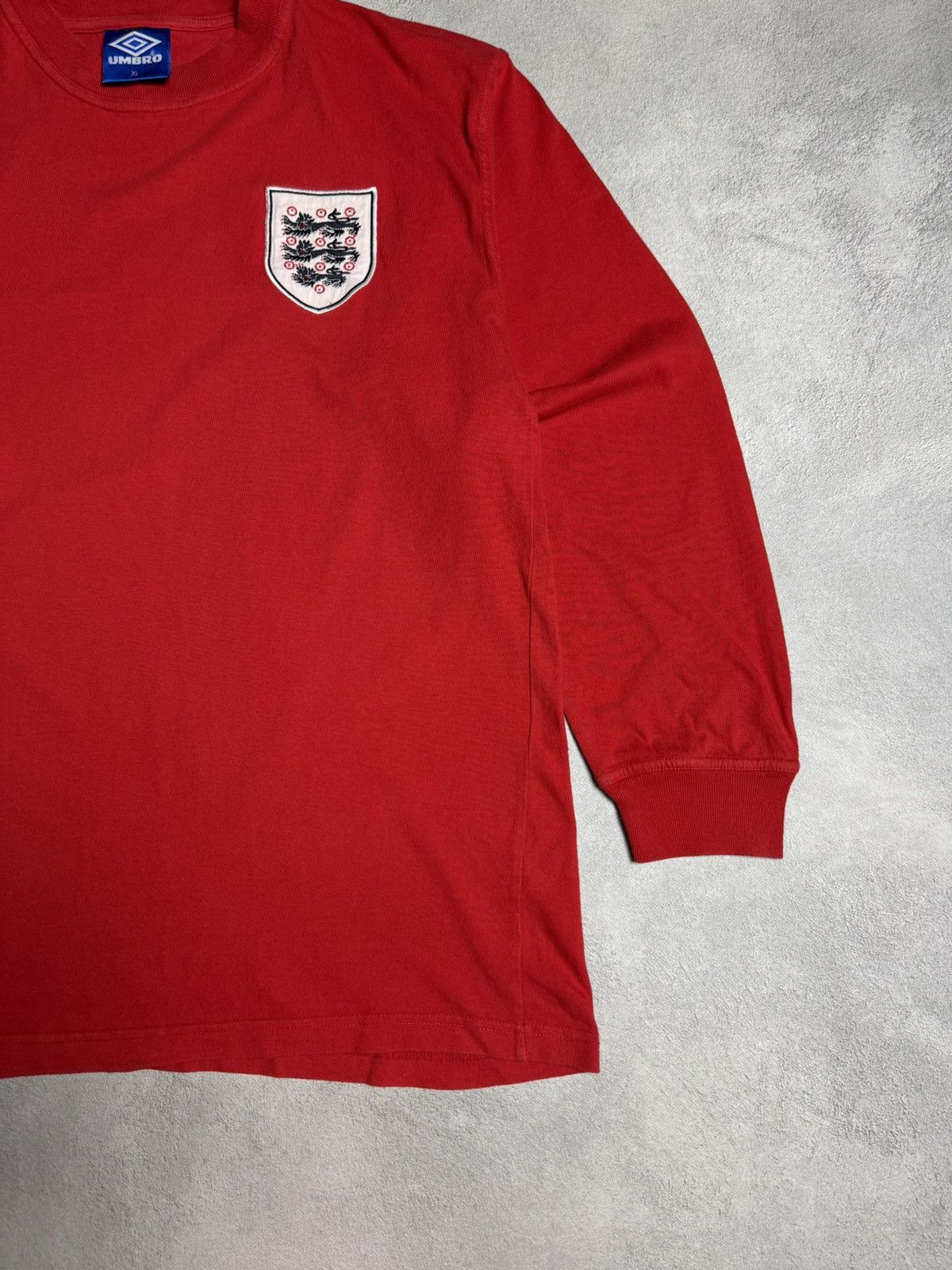 Umbro England 1990s Retro Football Soccer Shirt Long Sleeve Umbro Size US XL / EU 56 / 4 - 6 Thumbnail