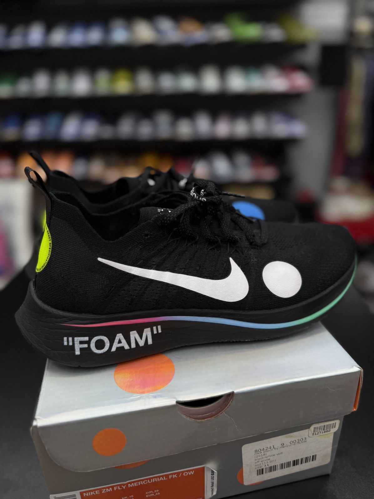 Nike Nike Off White Zoom Fly Mercurial Size 11 (AO2115-001) Size US 11 / EU 44 - 2 Thumbnail