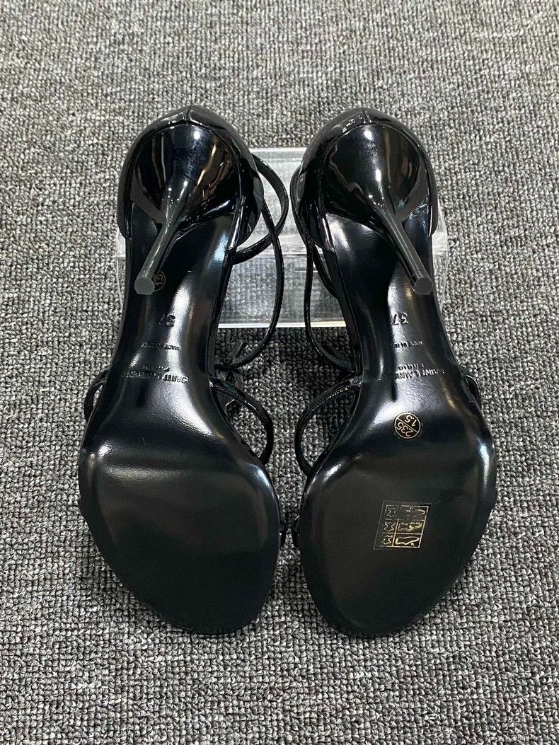 Saint Laurent Paris Saint Laurent Paris Black YSL metal logo heels 2505-Nextarr Size US 6.5 / IT 36.5 - 6 Thumbnail