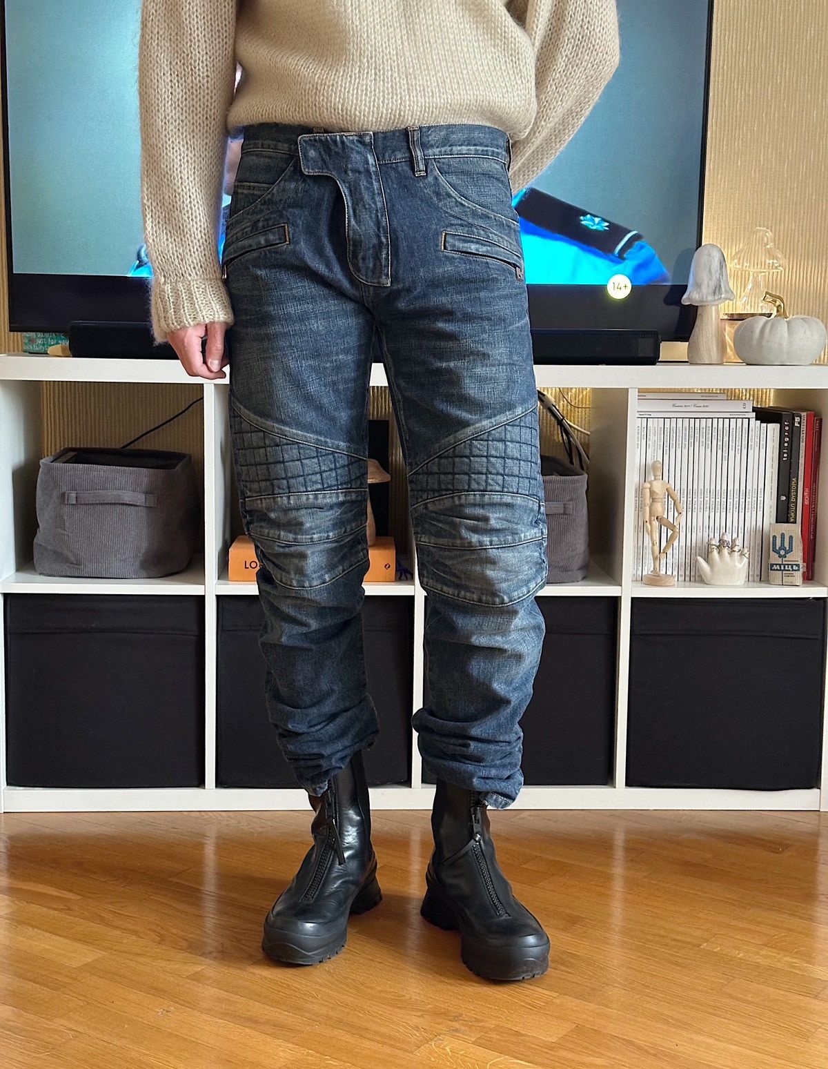 Balmain × Streetwear × Vintage BALMAIN Decarnin Biker