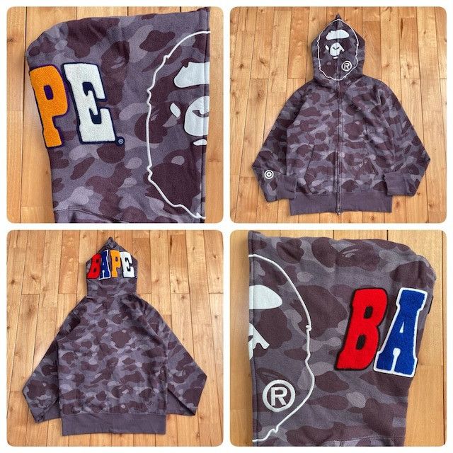Bape BAPE CAMO APE Head full zip hoodie burgundy a bathing ape Size US M / EU 48-50 / 2 - 1 Thumbnail