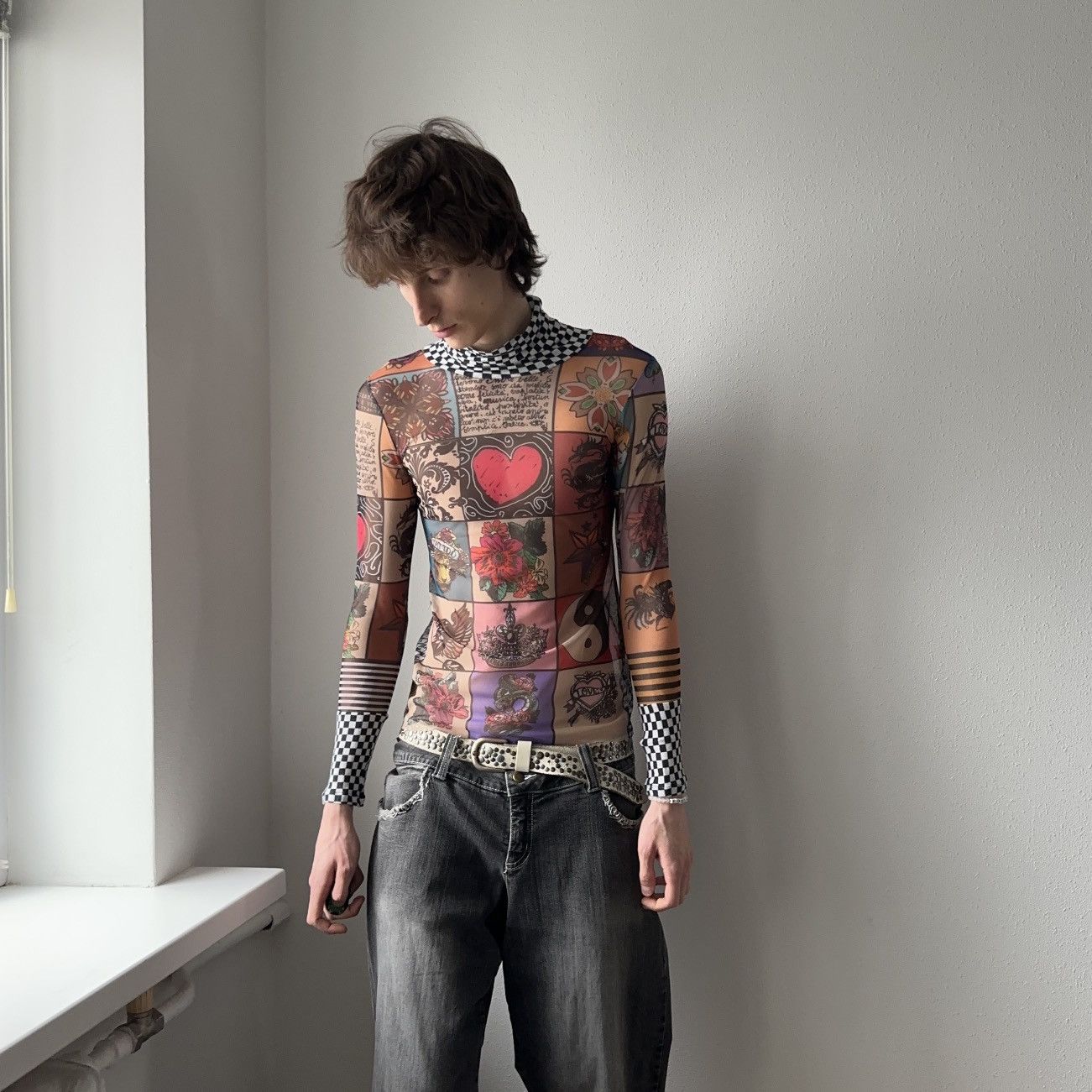 Hysteric Glamour × Undercover Mesh Top Tattoo Long Sleeve T Shirt Sarah Pacini JPG Vibe Size L / US 10 / IT 46 - 4 Thumbnail