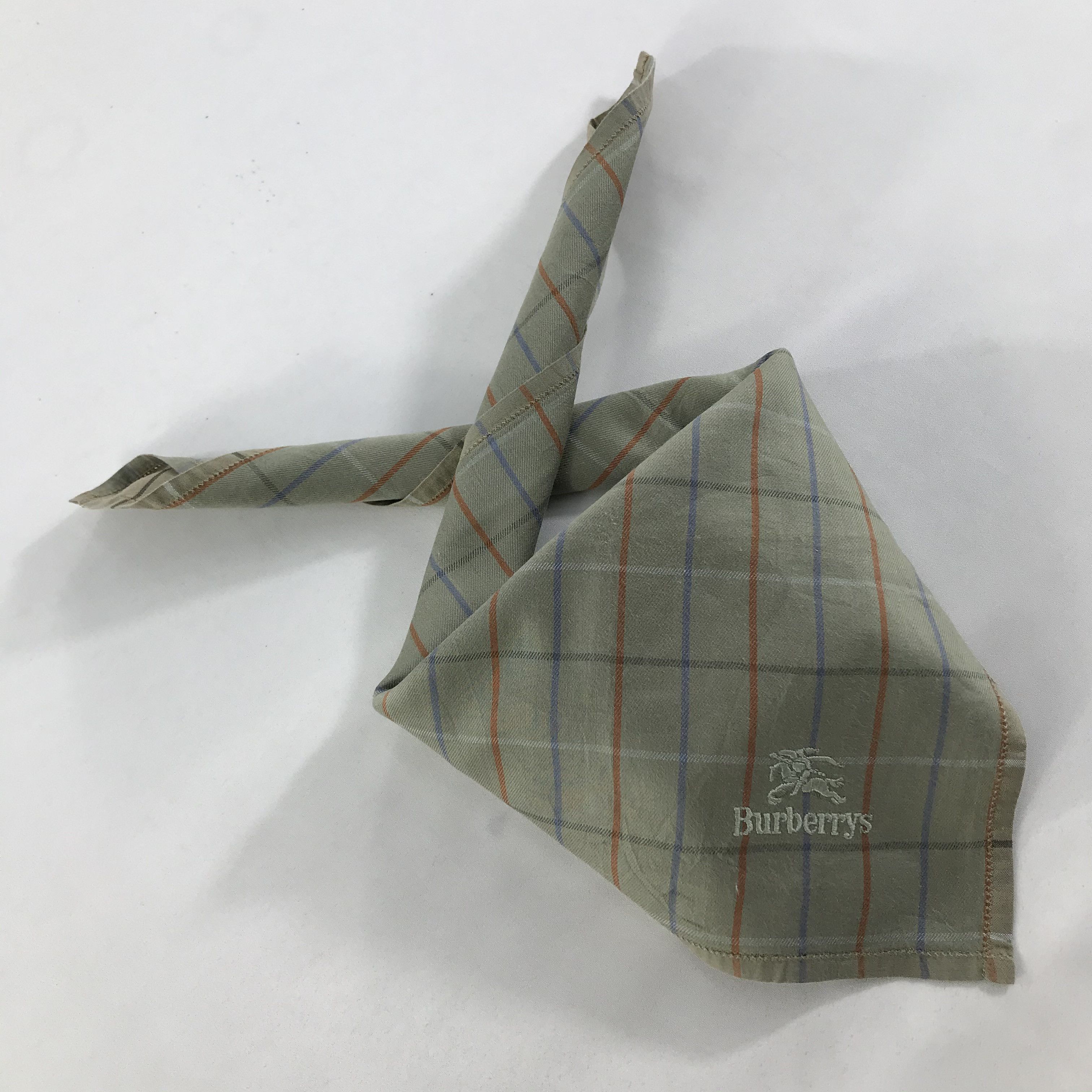 Burberry × Vintage Burberry Bandana / Handkerchief / Neckerchief - S1421 Size ONE SIZE - 4 Thumbnail