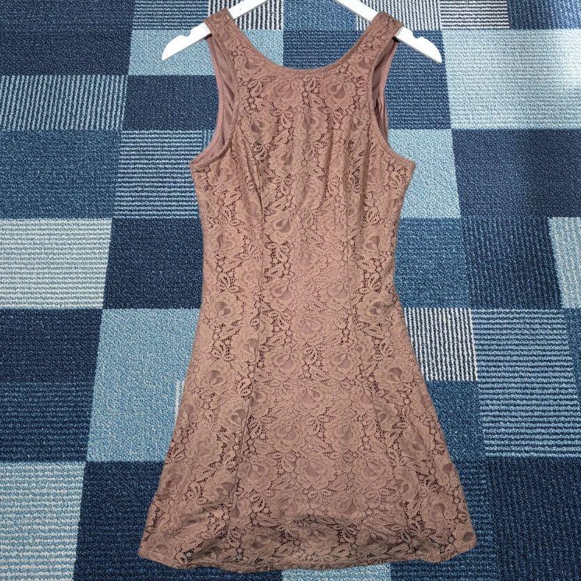 Vintage Speechless Dress Womens M Pink Lace Romantic Bow Pockets Mini Spring Easter Size M / US 6-8 / IT 42-44 - 1 Thumbnail