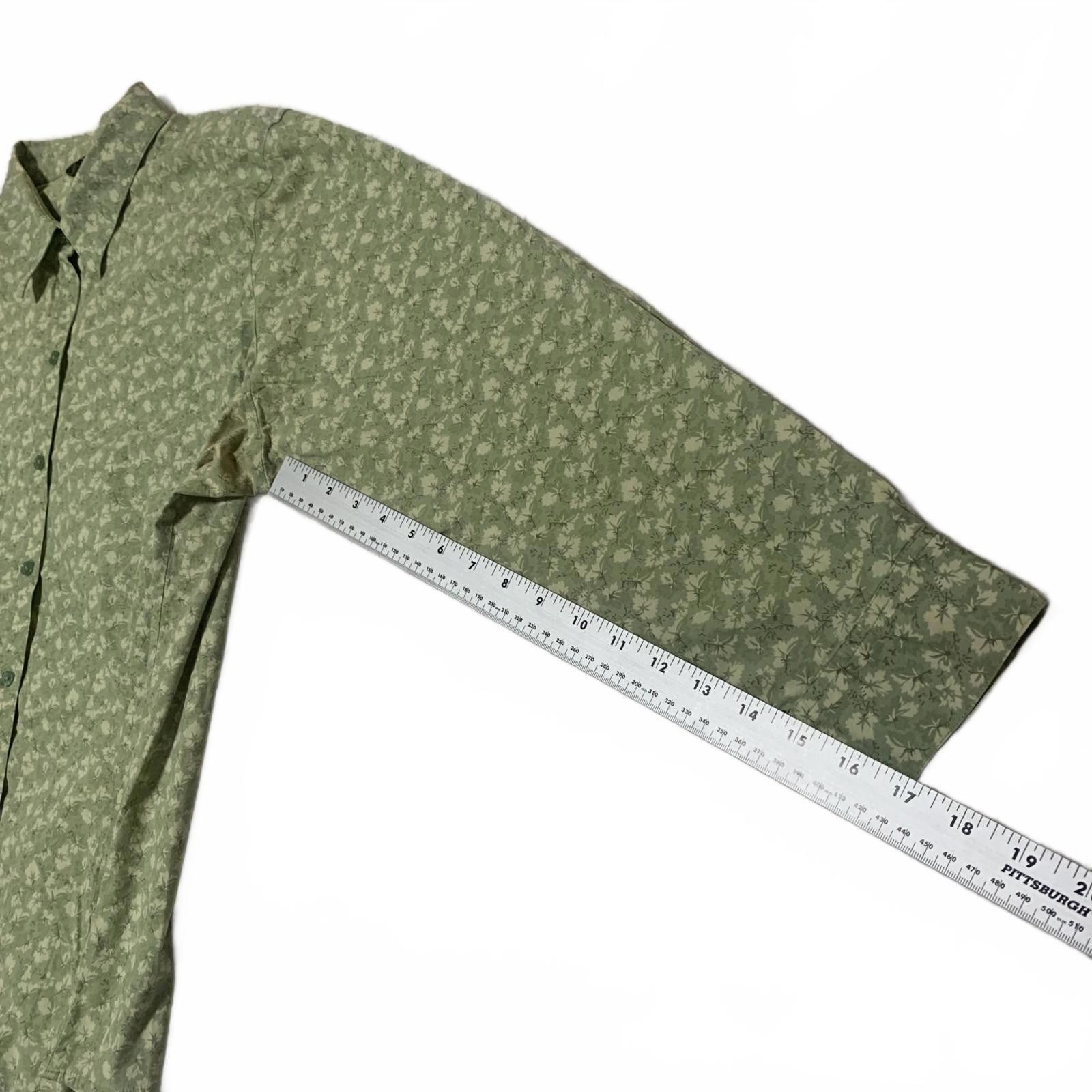 Eddie Bauer Eddie Bauer Men's Long Sleeve Green Floral Button-Up Shirt Size US XXL / EU 58 / 5 - 11 Thumbnail