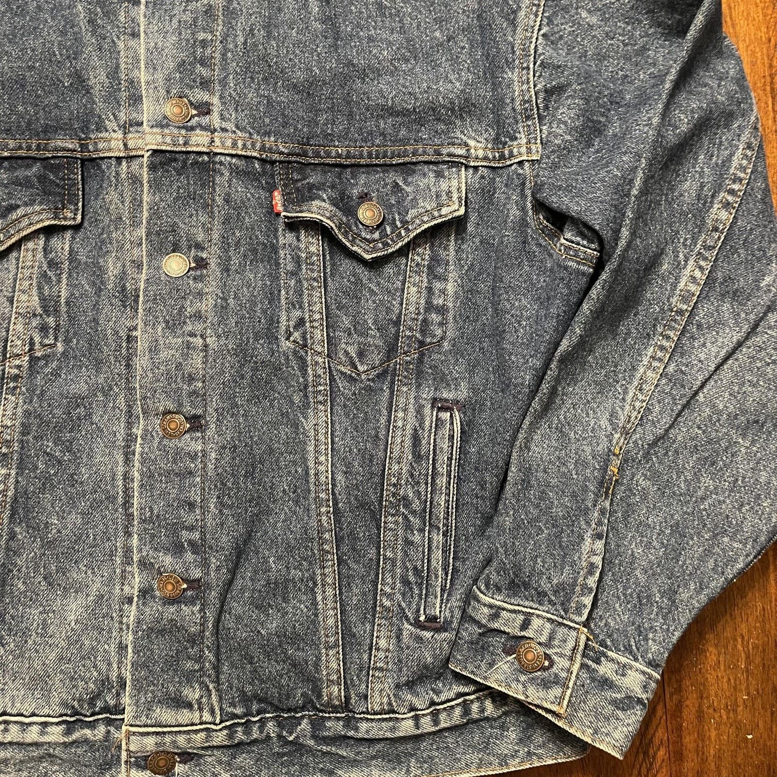 Levi's Vtg Levis Jacket Mens L Acid Wash Denim Trucker Made USA 90s Size US L / EU 52-54 / 3 - 6 Thumbnail
