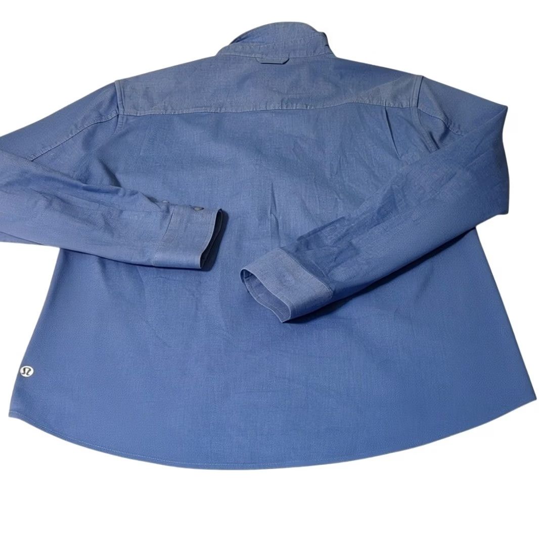Lululemon Lululemon Button Down Shirt Mens Medium Blue Long Sleeve Stretch Cotton Size US M / EU 48-50 / 2 - 3 Thumbnail
