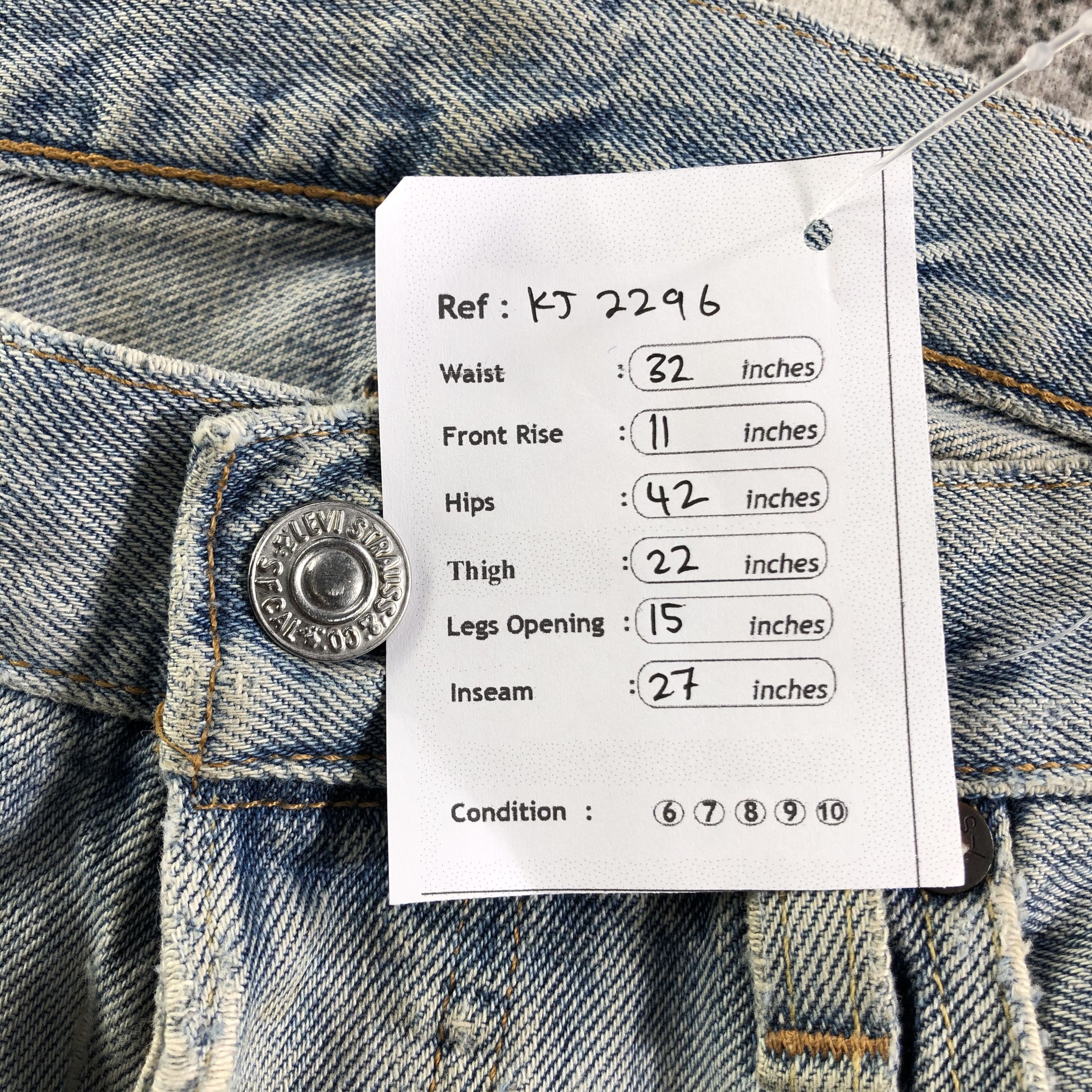 Levi's Vintage Levis 501 Jeans Distressed Denim KJ2296 Size US 32 / EU 48 - 15 Thumbnail