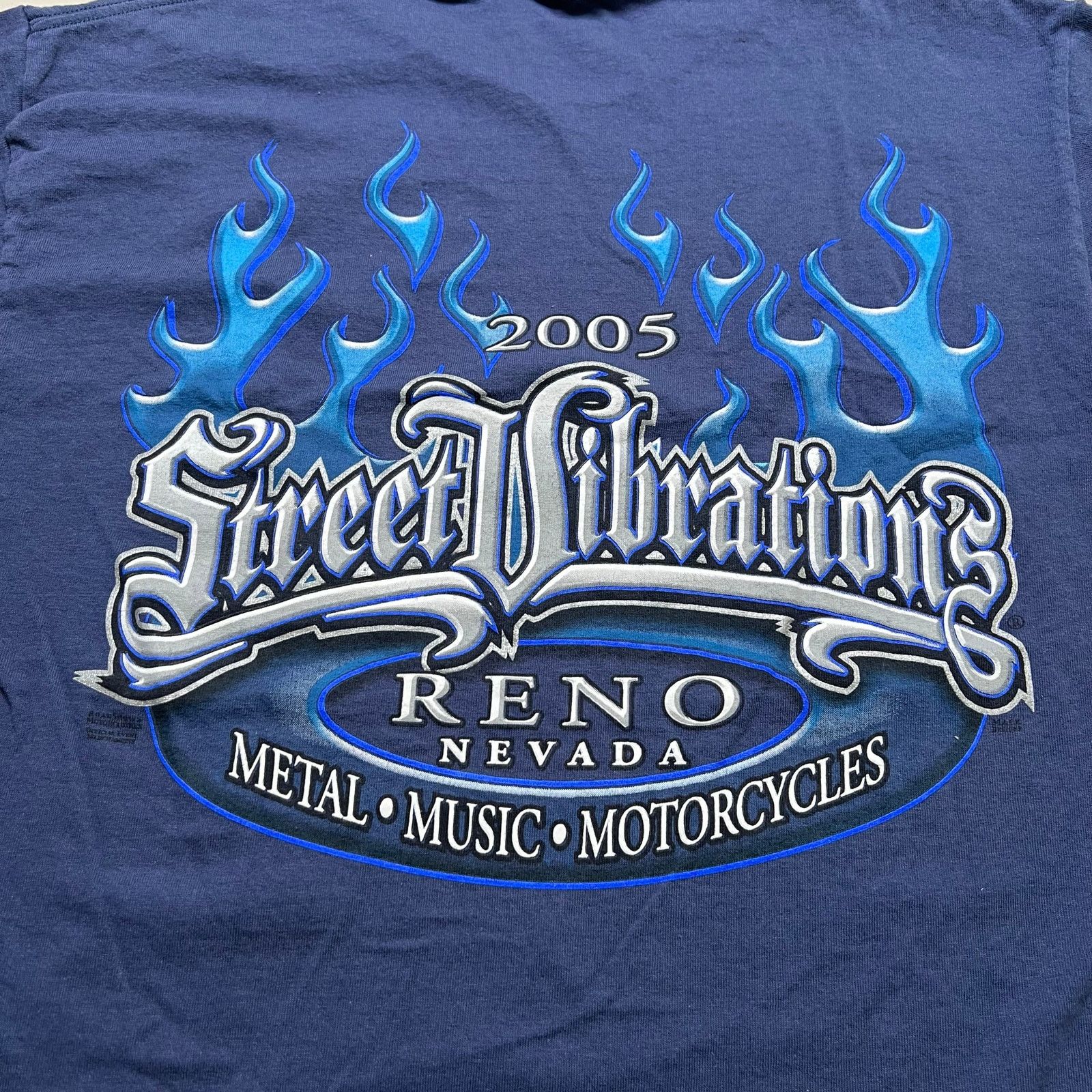 Fruit Of The Loom Street Vibrations Reno Nevada 2005 T-Shirt Men’s L Flames Size US L / EU 52-54 / 3 - 2 Thumbnail