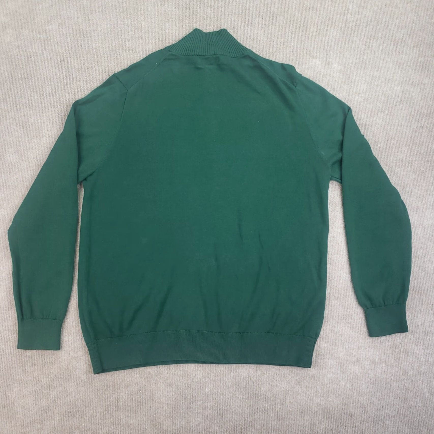 Nautica Nautica Mens Sweater Large Extra Large Green 1/4 Zip Long Sleeve Mock Neck Lightweight Size US L / EU 52-54 / 3 - 8 Thumbnail