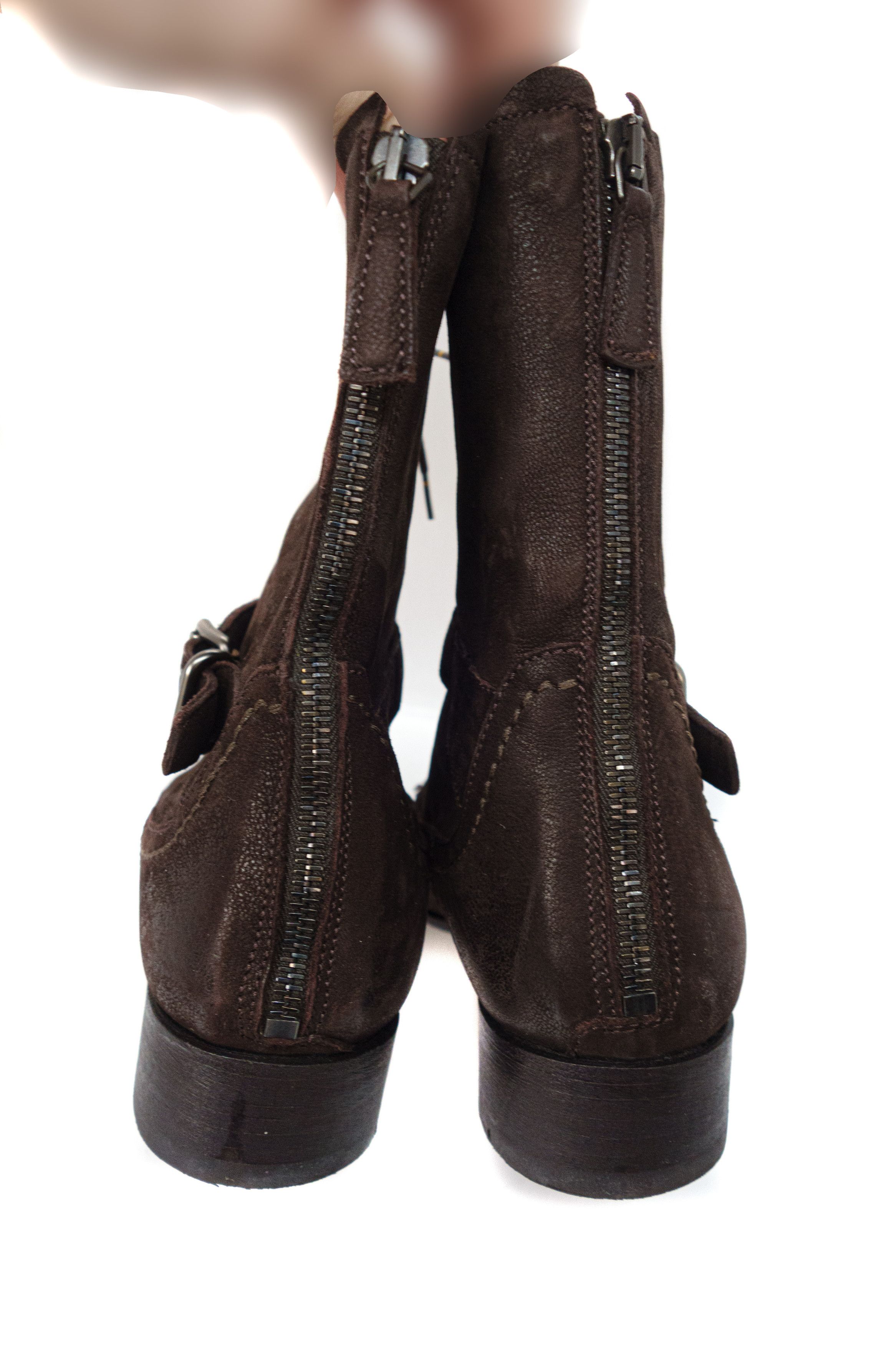 Prada Cowboy Leather Back Zip Boots Size US 10 / IT 40 - 3 Thumbnail