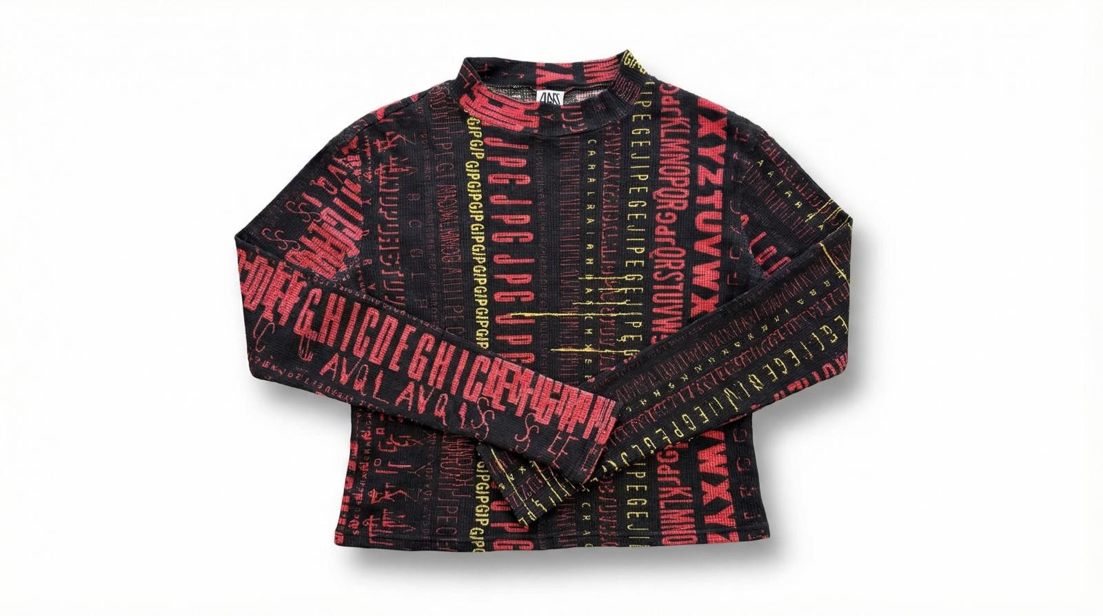 Gap Jean Paul Gaultier - Long Sleeve Alphabet Print Top Size M / US 6-8 / IT 42-44 - 1 Thumbnail