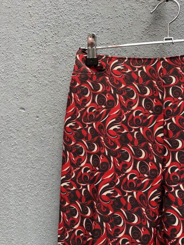 Miu Miu AW00 Abstract Floral Print Flared Pants Size 24" / US 00 / IT 34 - 5 Thumbnail
