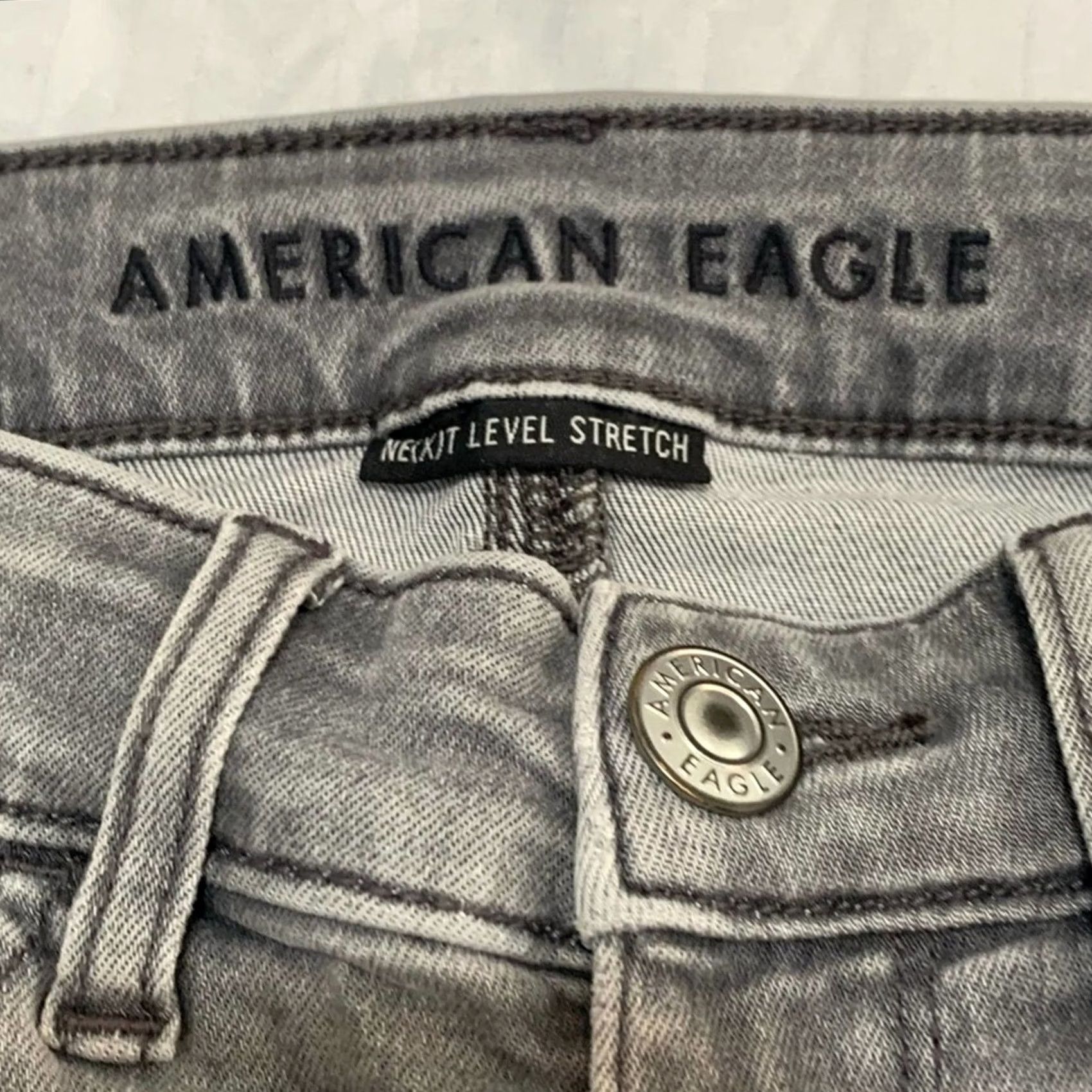 American Eagle Outfitters WOMENS AMERICAN EAGLE NEXT LEVEL STRETCH DISTRESSED BLACK JEANS SIZE 2 NICE Size 26" / US 2 / IT 38 - 4 Thumbnail