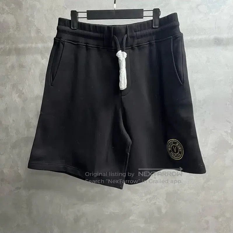 Versace Versace Black Cotton Men's Shorts . Size US 34 / EU 50 - 1 Thumbnail