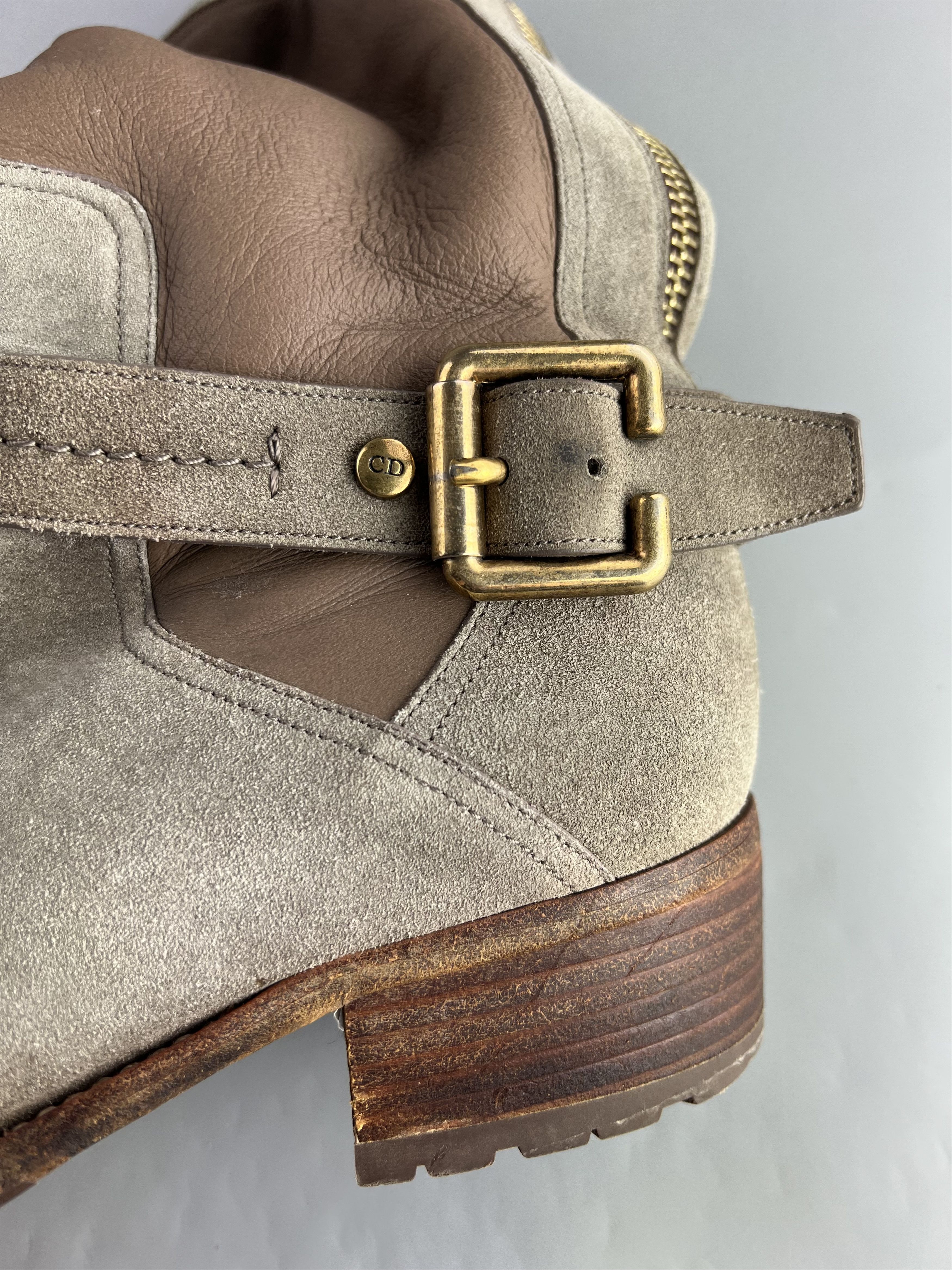 Dior × Vintage Christian Dior Vintage Suede Leather Heels Boots Size 39.5 Size US 9.5 / IT 39.5 - 11 Thumbnail