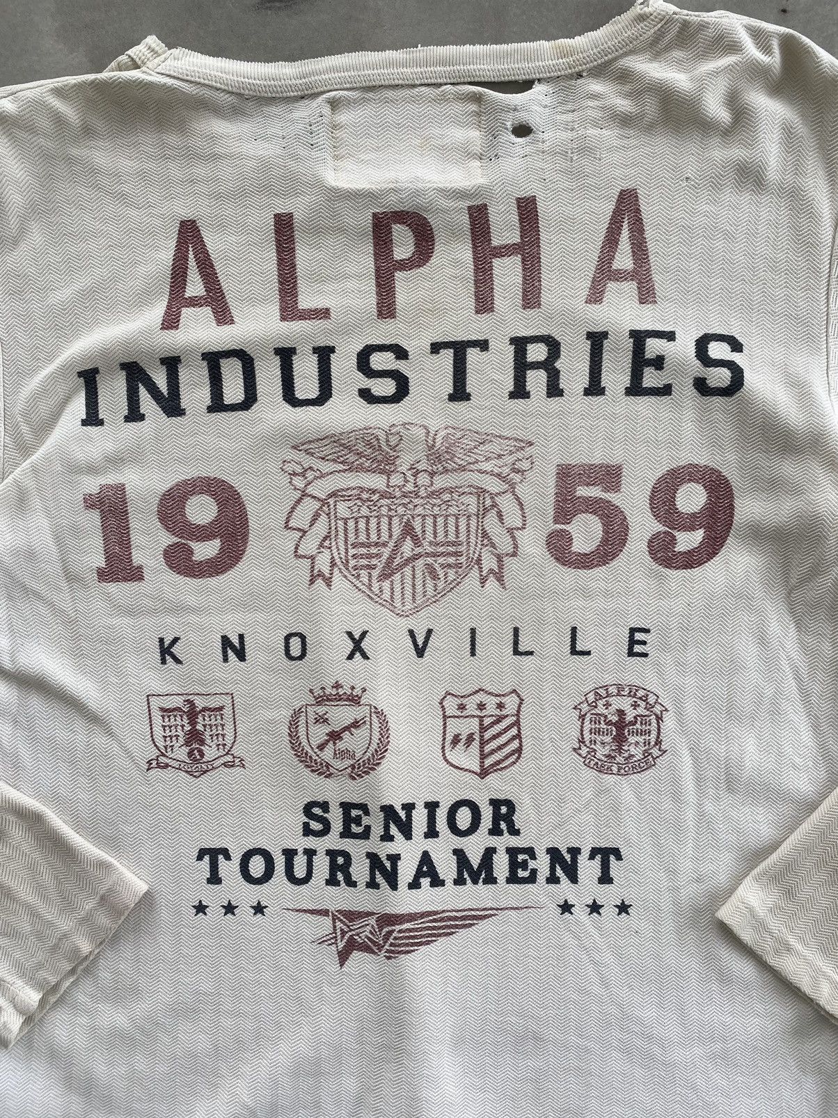 Alpha Industries × Vintage VINTAGE DISTRESSED ALPHA INDUSTRIES INC LS TEE Size US M / EU 48-50 / 2 - 7 Thumbnail