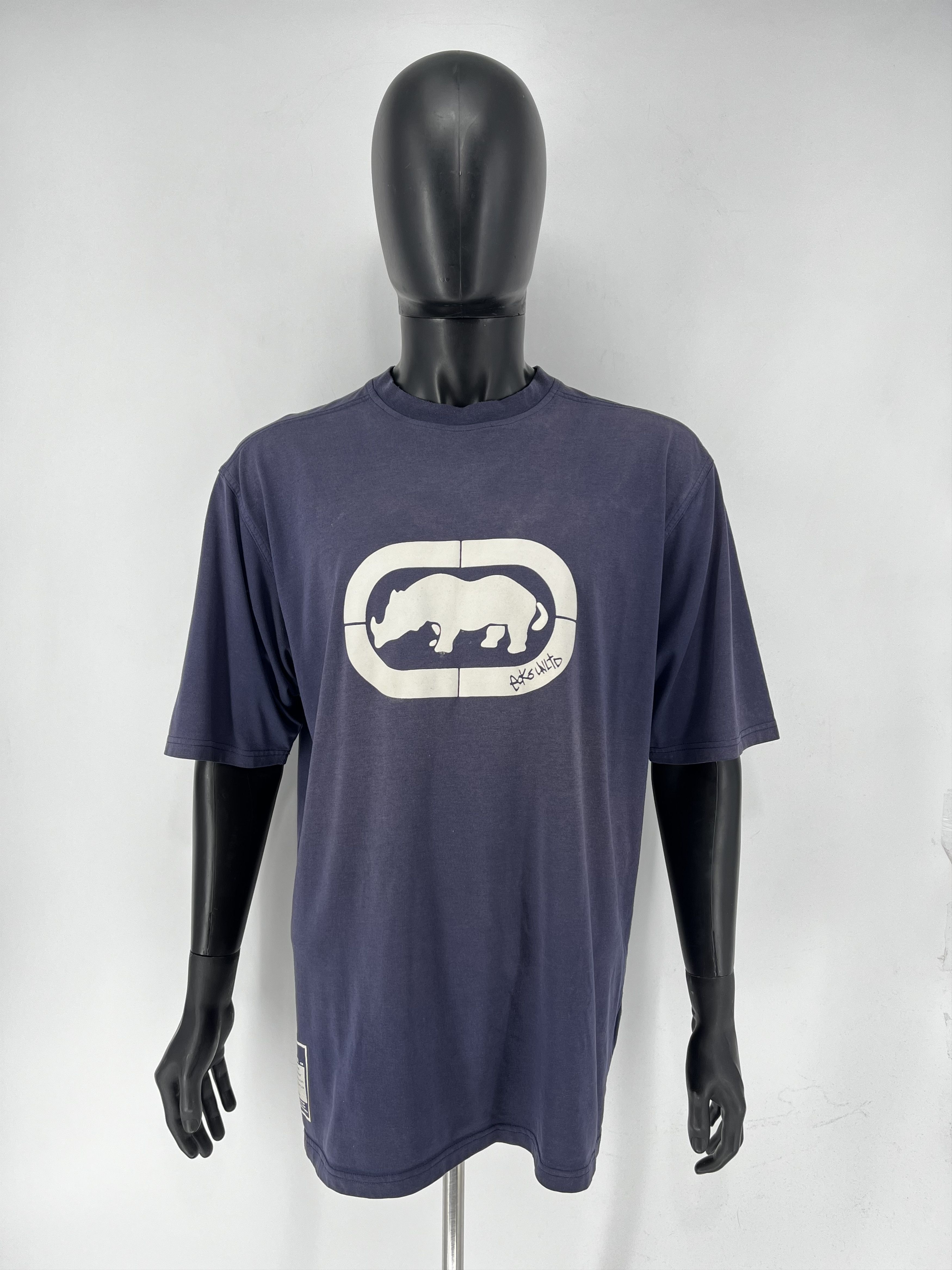 Ecko Unltd. Ecko Vintage Faded Rap Hip HoP T-Shirt Vintage Navy Tee Size US L / EU 52-54 / 3 - 2 Thumbnail