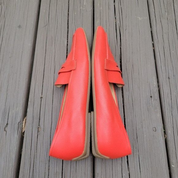 Talbots Talbots Jessie Red Nappa Leather Classic Penny Loafer Moc To Size US 9.5 / IT 39.5 - 3 Thumbnail