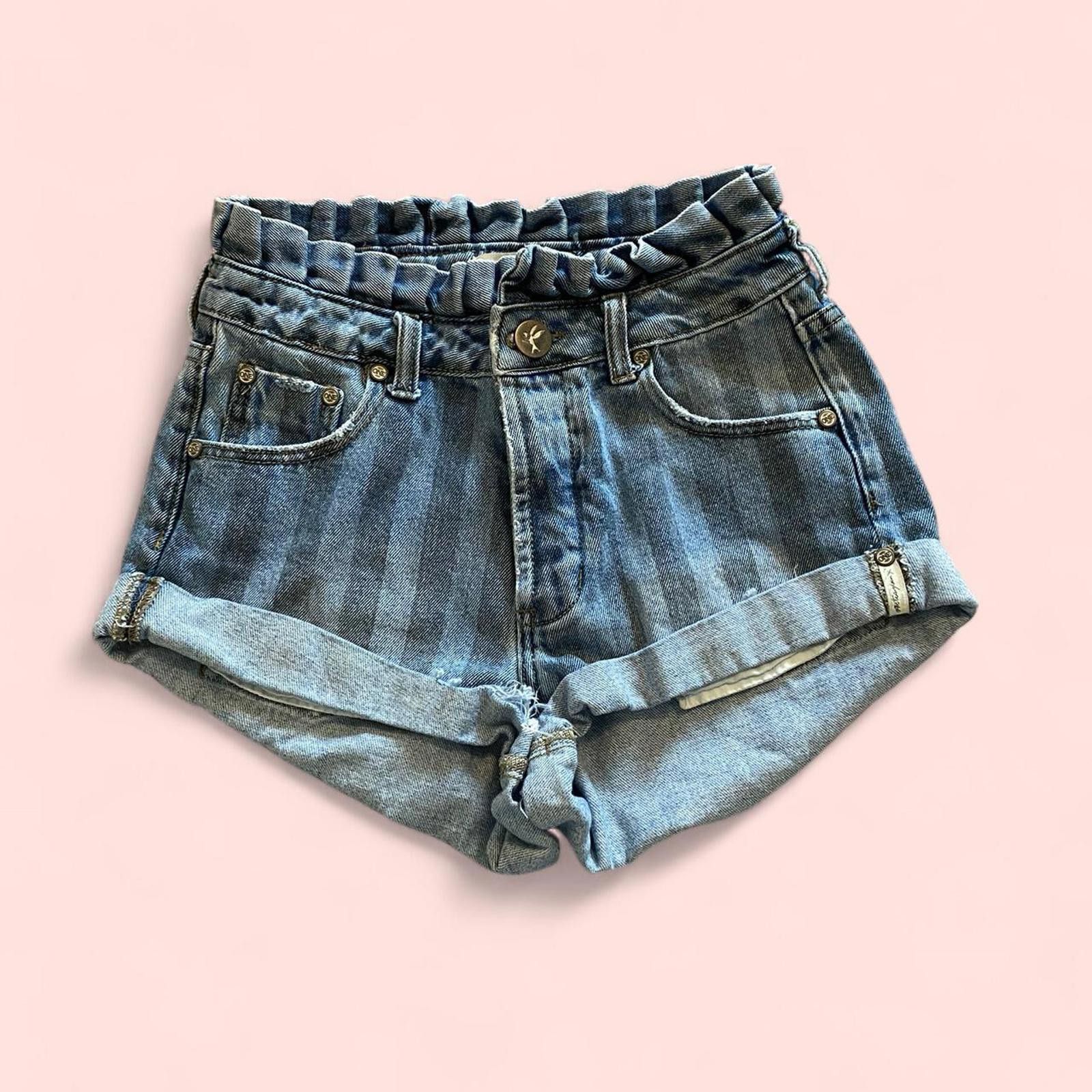 Other One teaspoon Mid-waisted, light-washed blue denim shorts Size 42" / US 20 - 1 Thumbnail