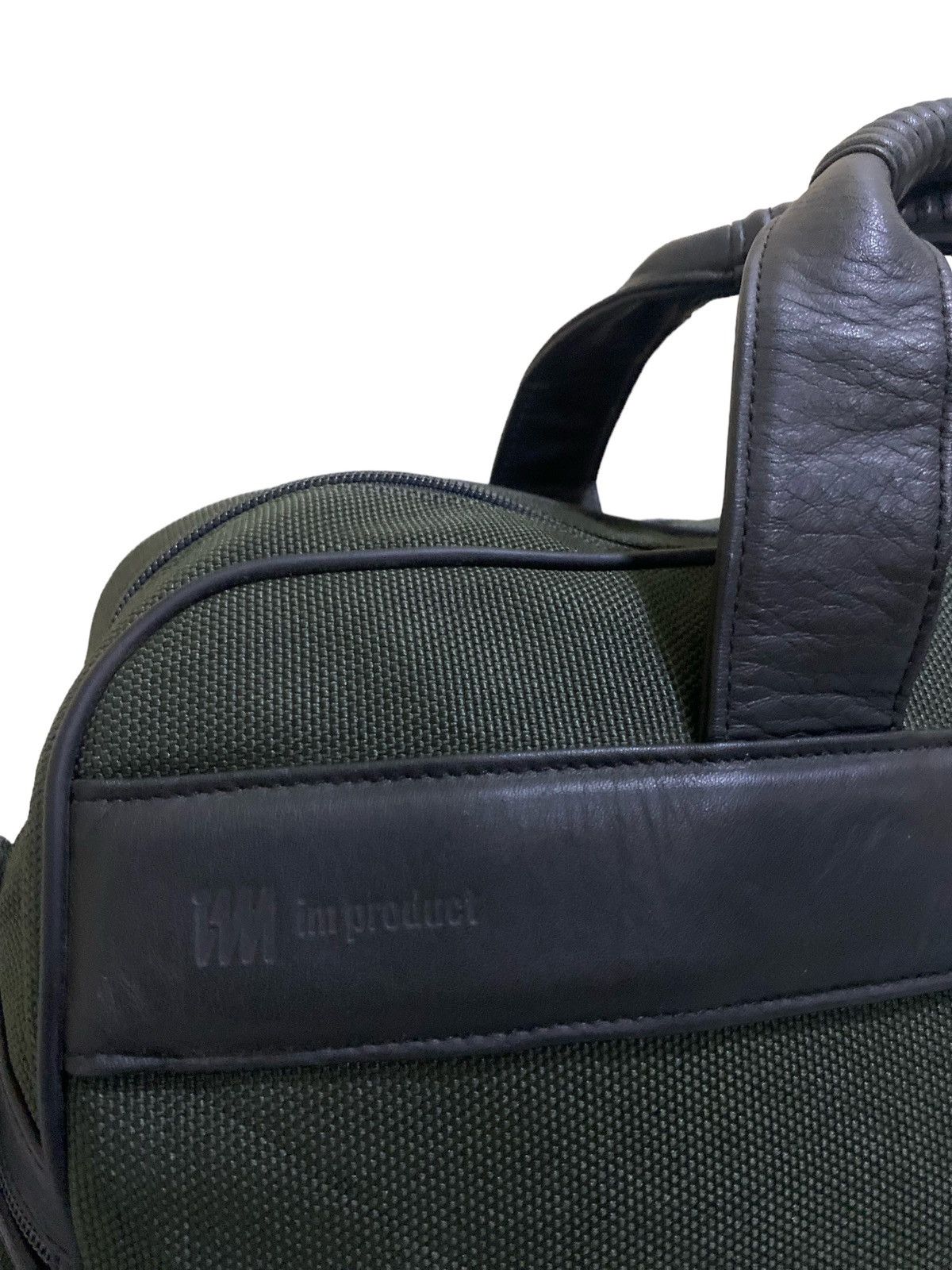 Vintage Issey Miyake massanger travel bag canvas and leather parts Size ONE SIZE - 4 Thumbnail